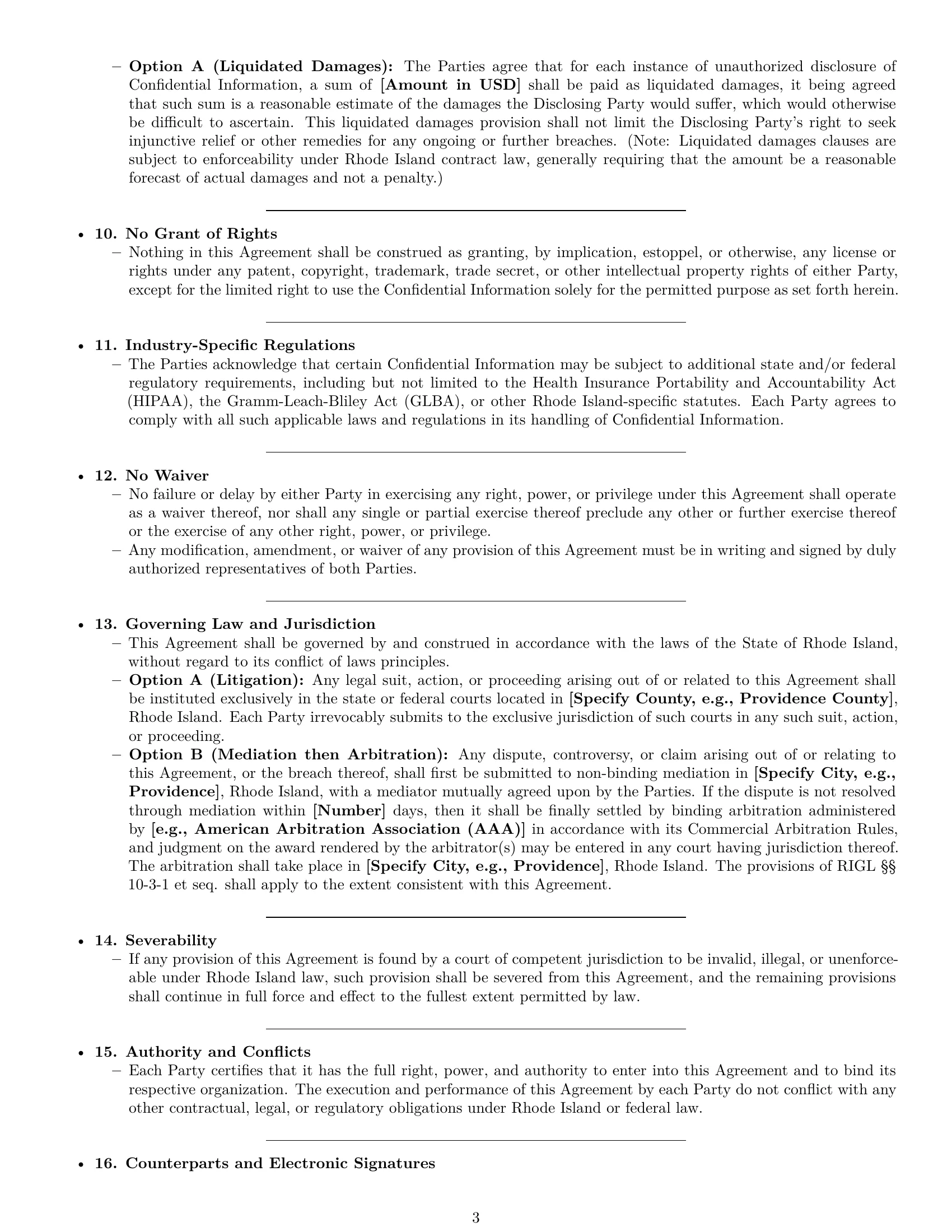 Preview page 3 of Pro Rhode Island mutual nda template