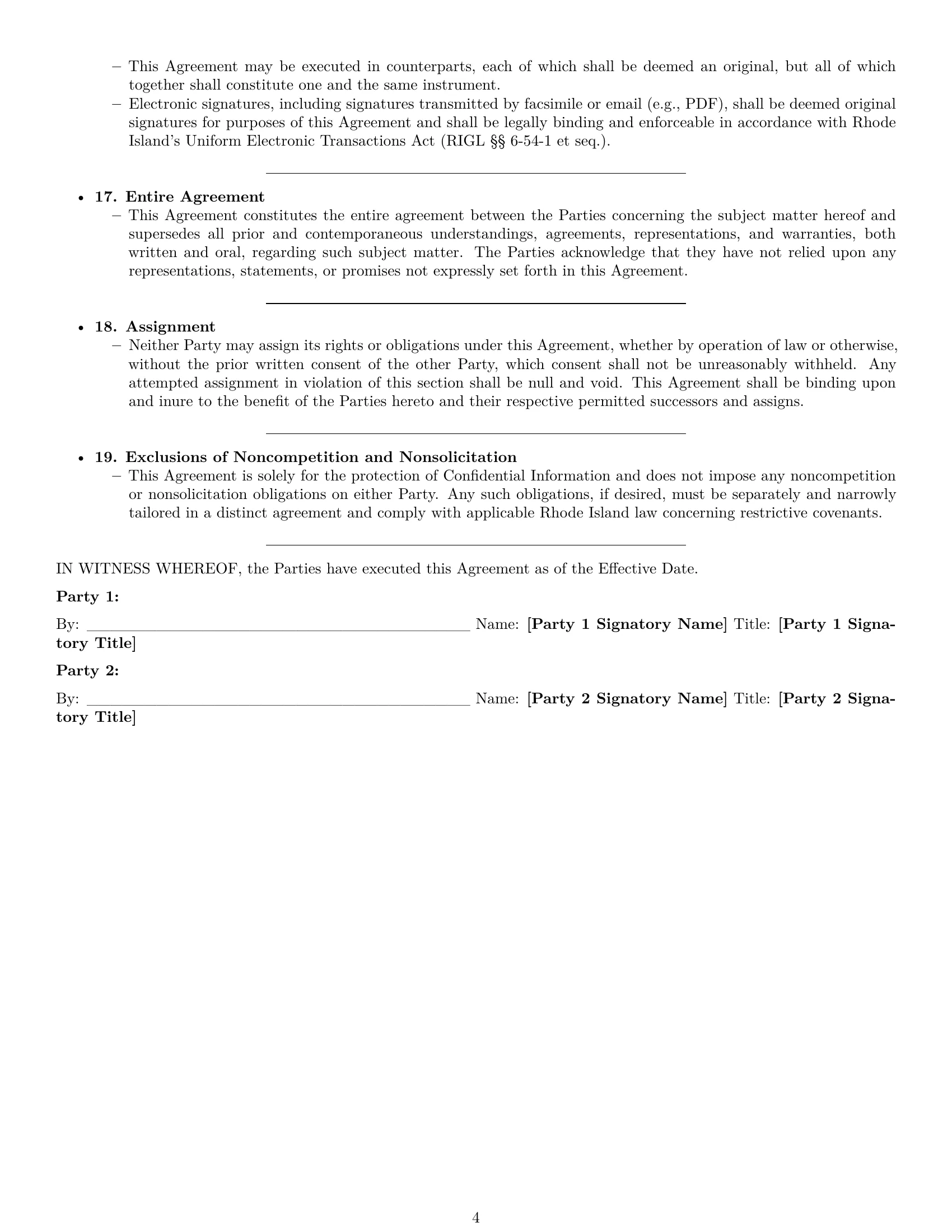 Preview page 4 of Pro Rhode Island mutual nda template