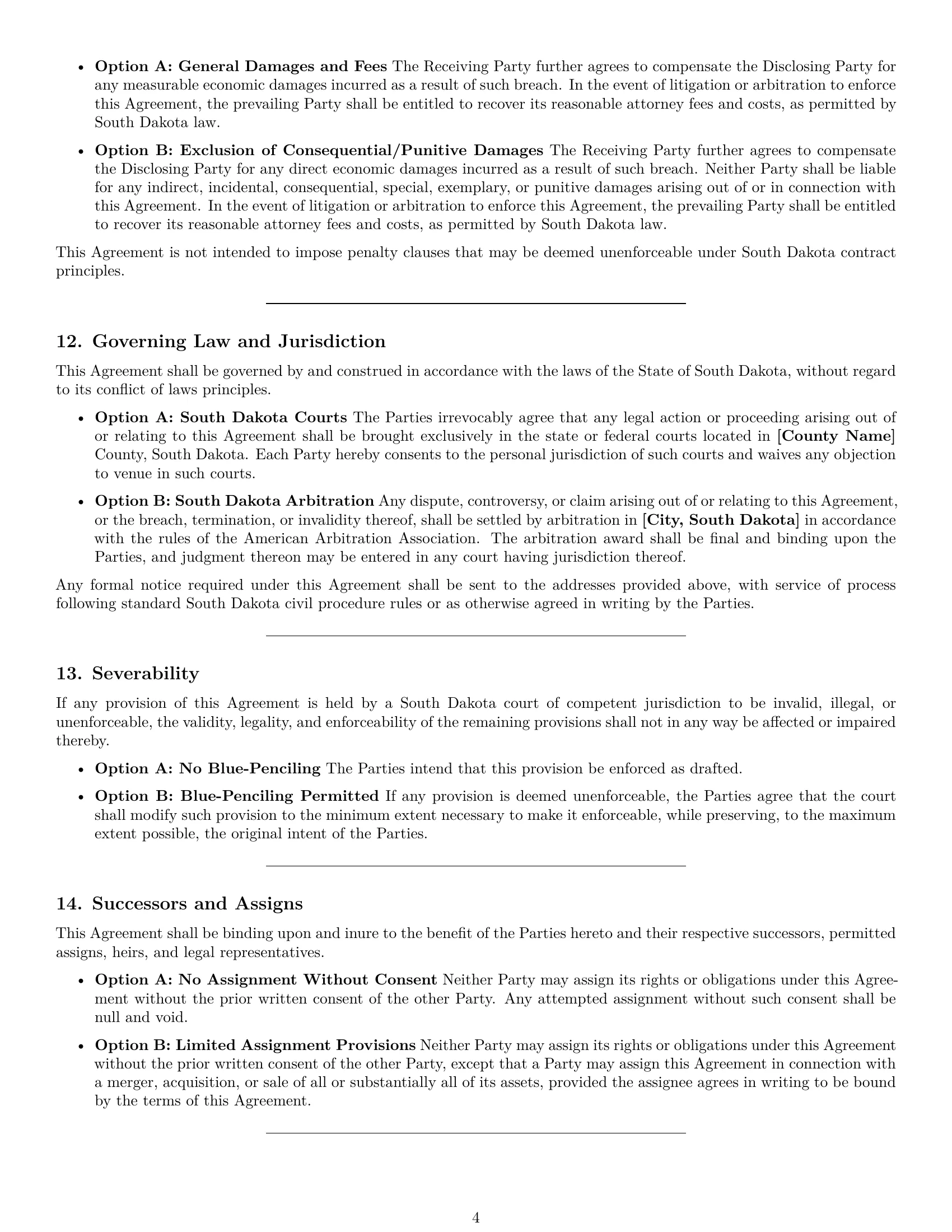 Preview page 4 of Pro South Dakota mutual nda template