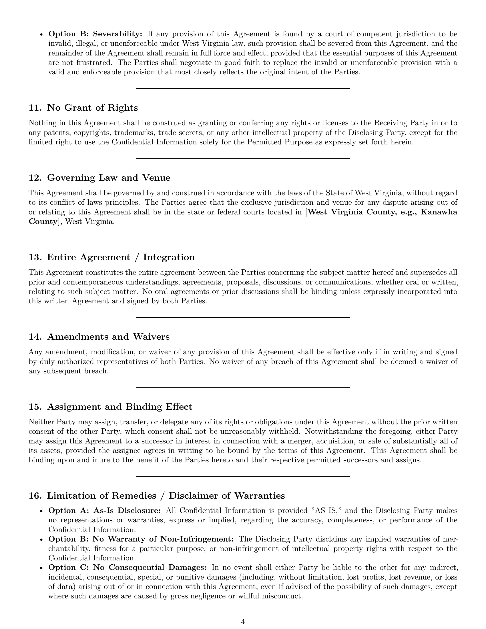 Preview page 4 of Pro West Virginia mutual nda template