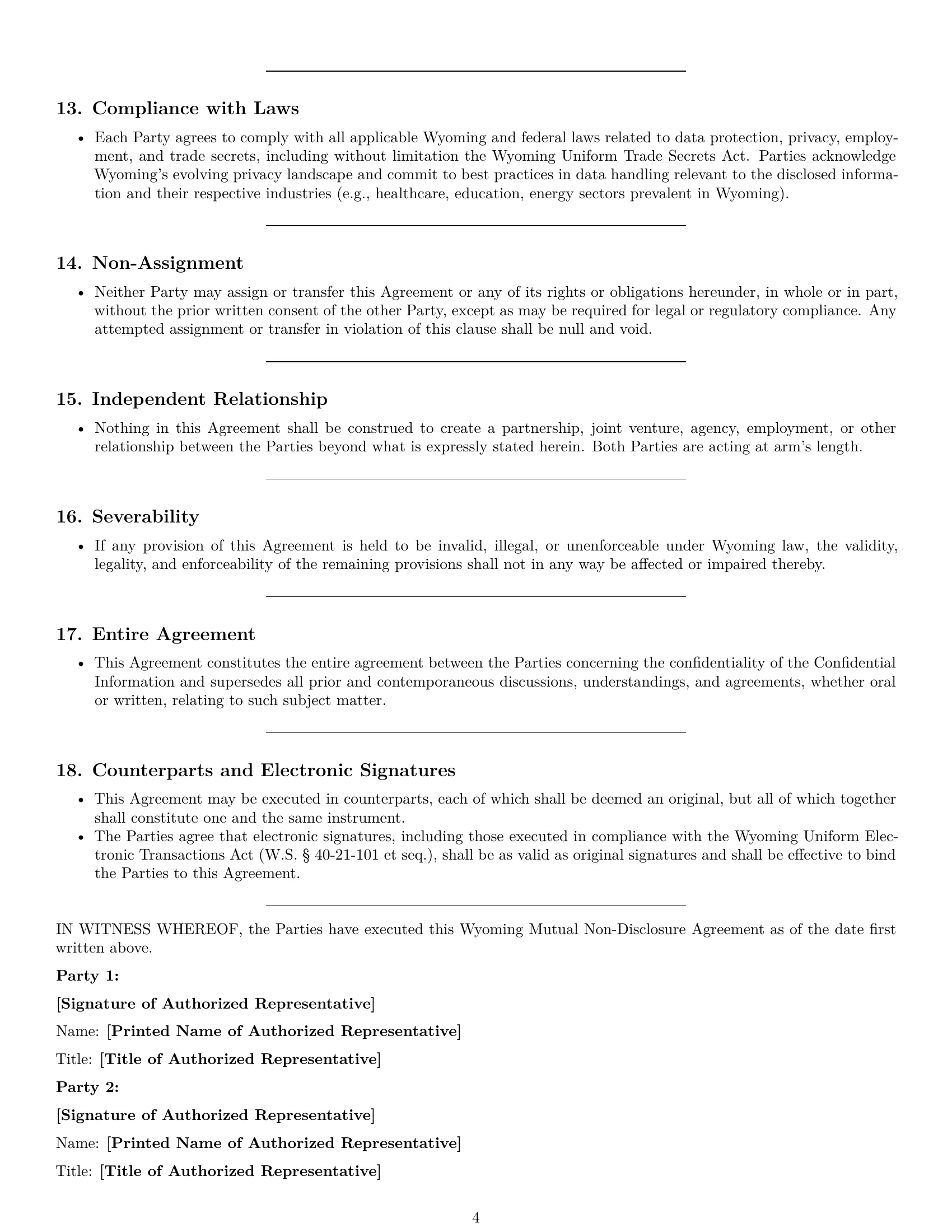 Preview page 4 of Pro Wyoming mutual nda template