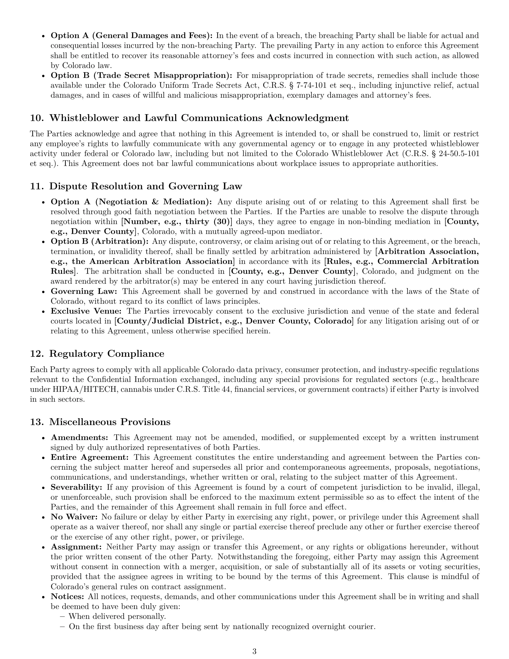 Preview page 3 of Pro Colorado mutual nda template