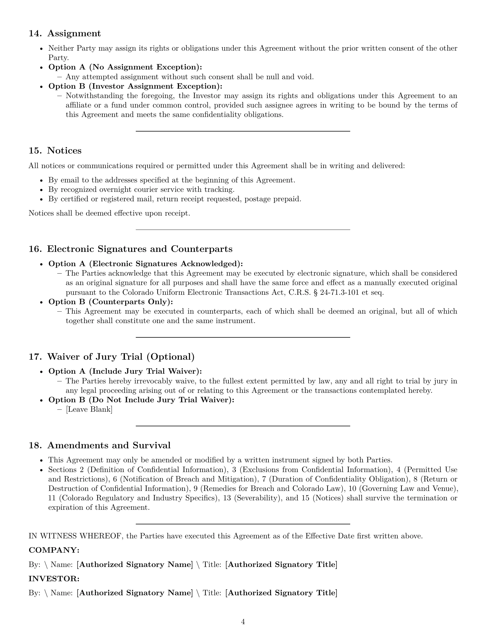 Preview page 4 of Pro Colorado investor nda template