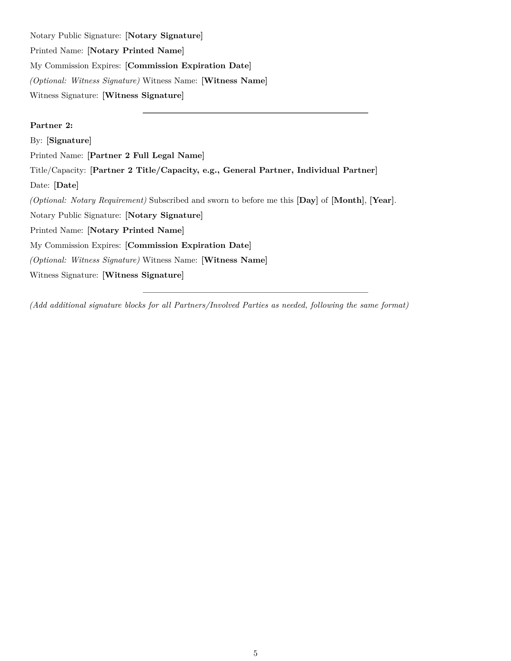 Preview page 5 of Pro Minnesota partnership nda template