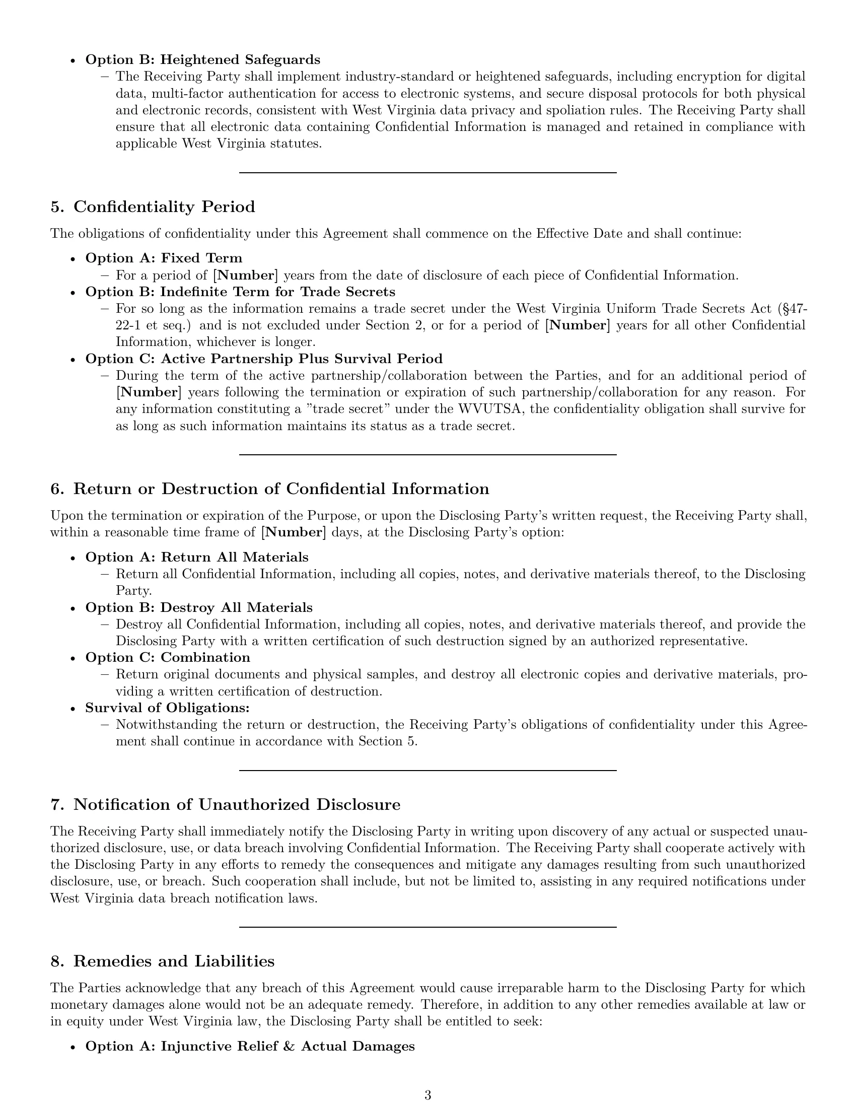 Preview page 3 of Pro West Virginia partnership nda template