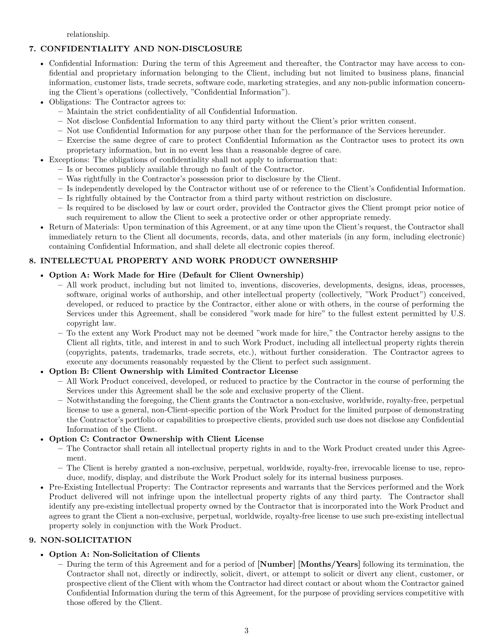 Preview page 3 of Pro Georgia independent contractor agreement template