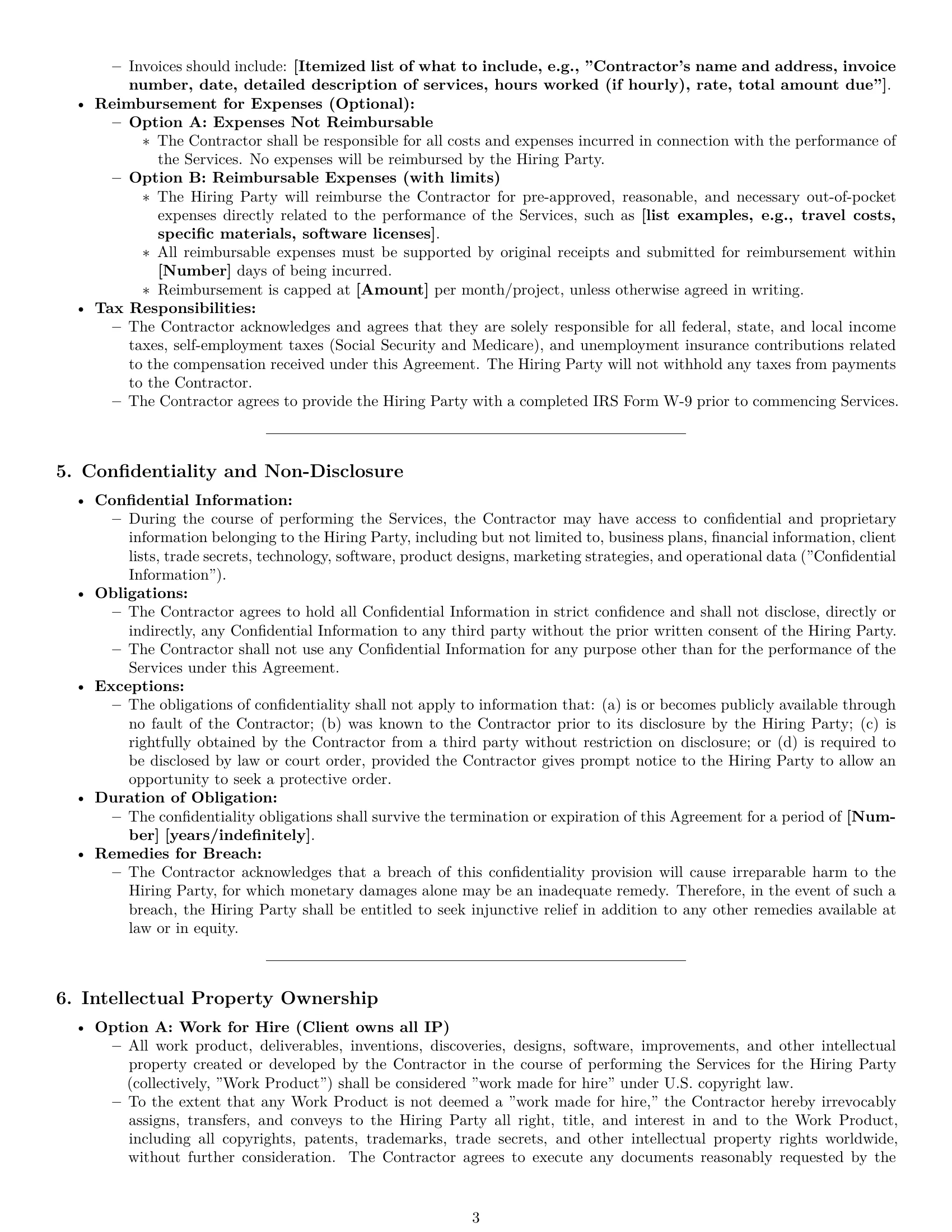 Preview page 3 of Pro Kentucky independent contractor agreement template