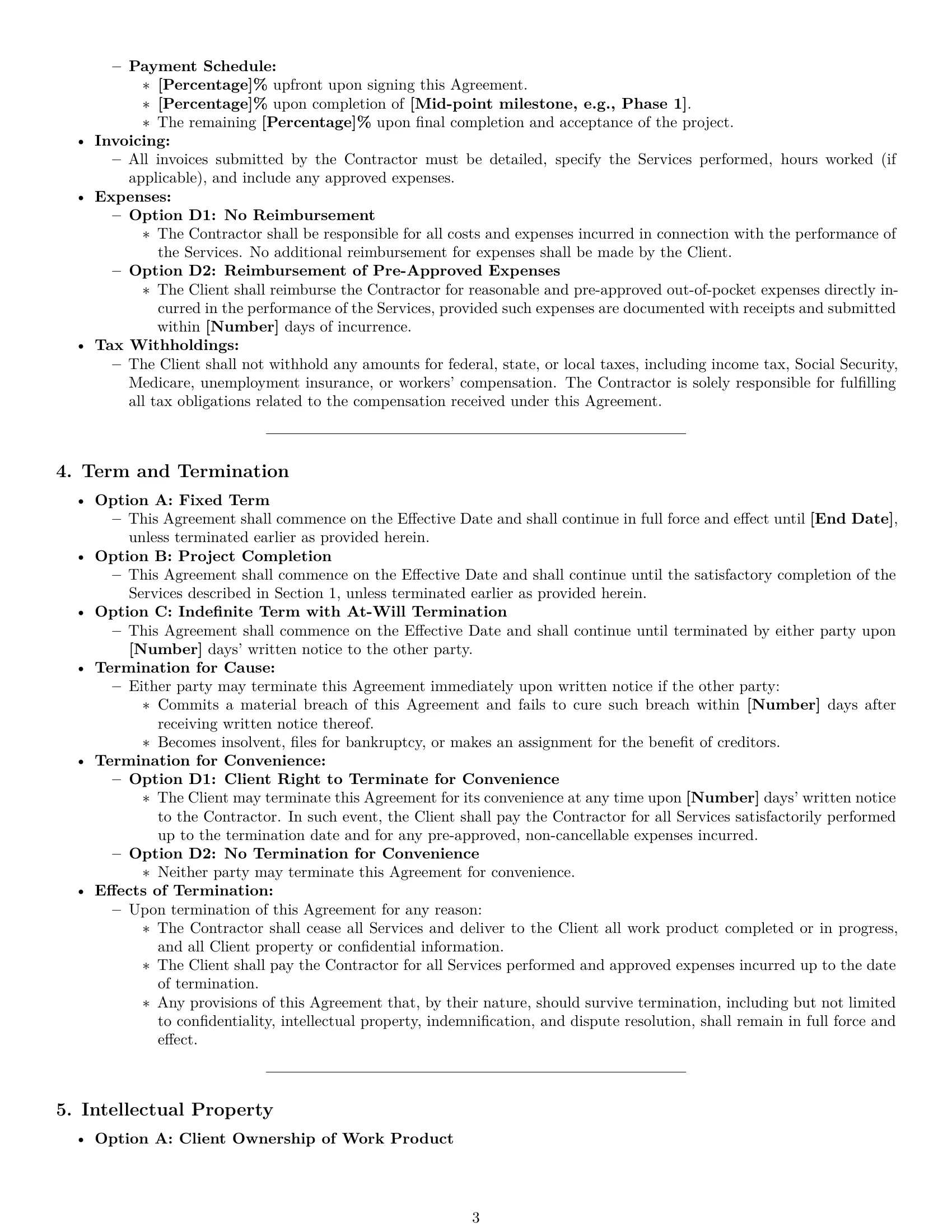Preview page 3 of Pro New Jersey independent contractor agreement template