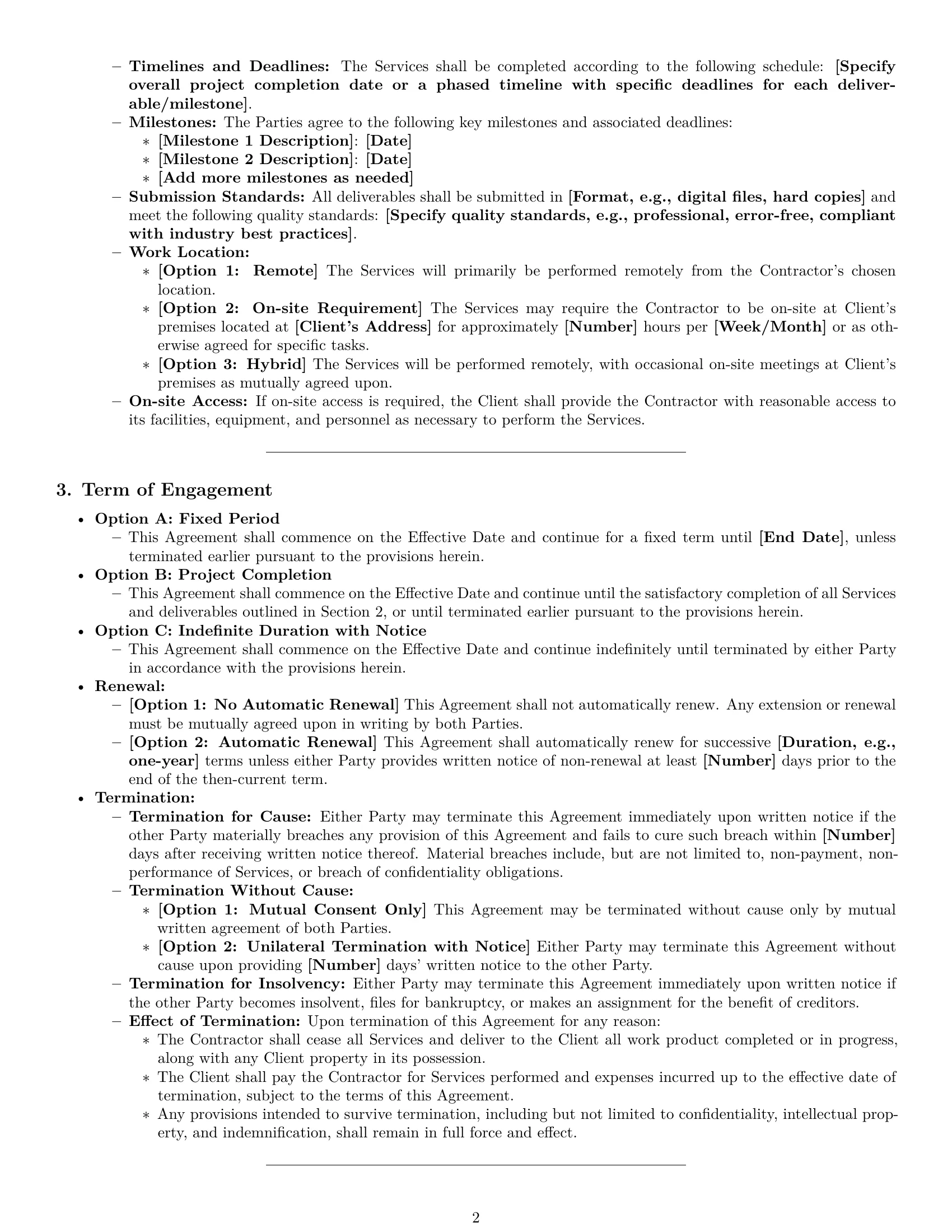 Preview page 2 of Pro Virginia independent contractor agreement template