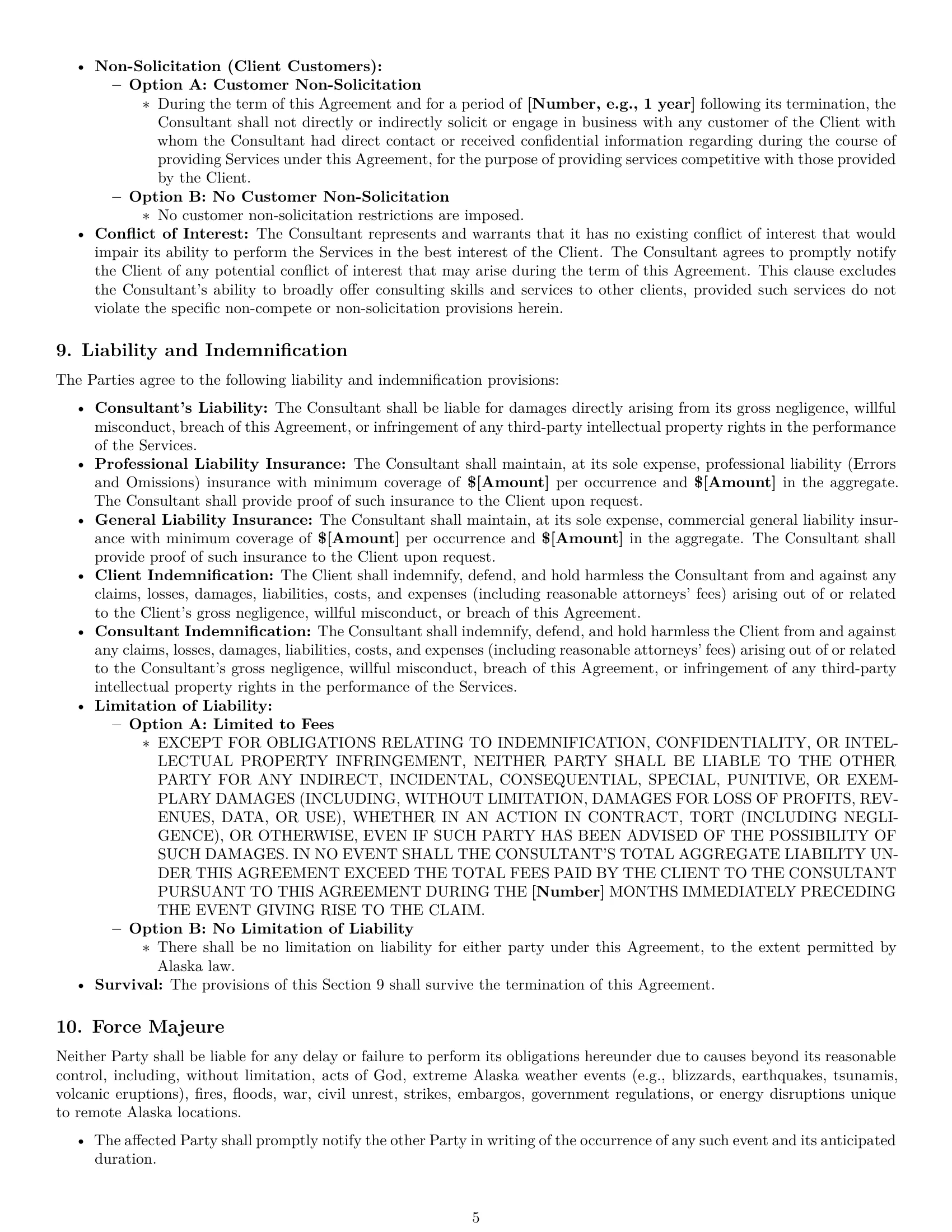 Preview page 5 of Pro Alaska consulting independent contractor agreement template