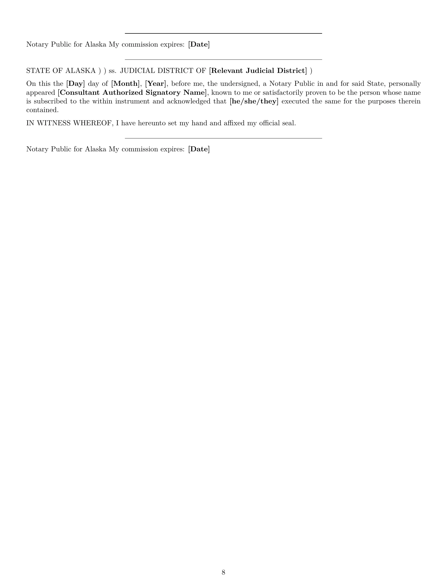 Preview page 8 of Pro Alaska consulting independent contractor agreement template