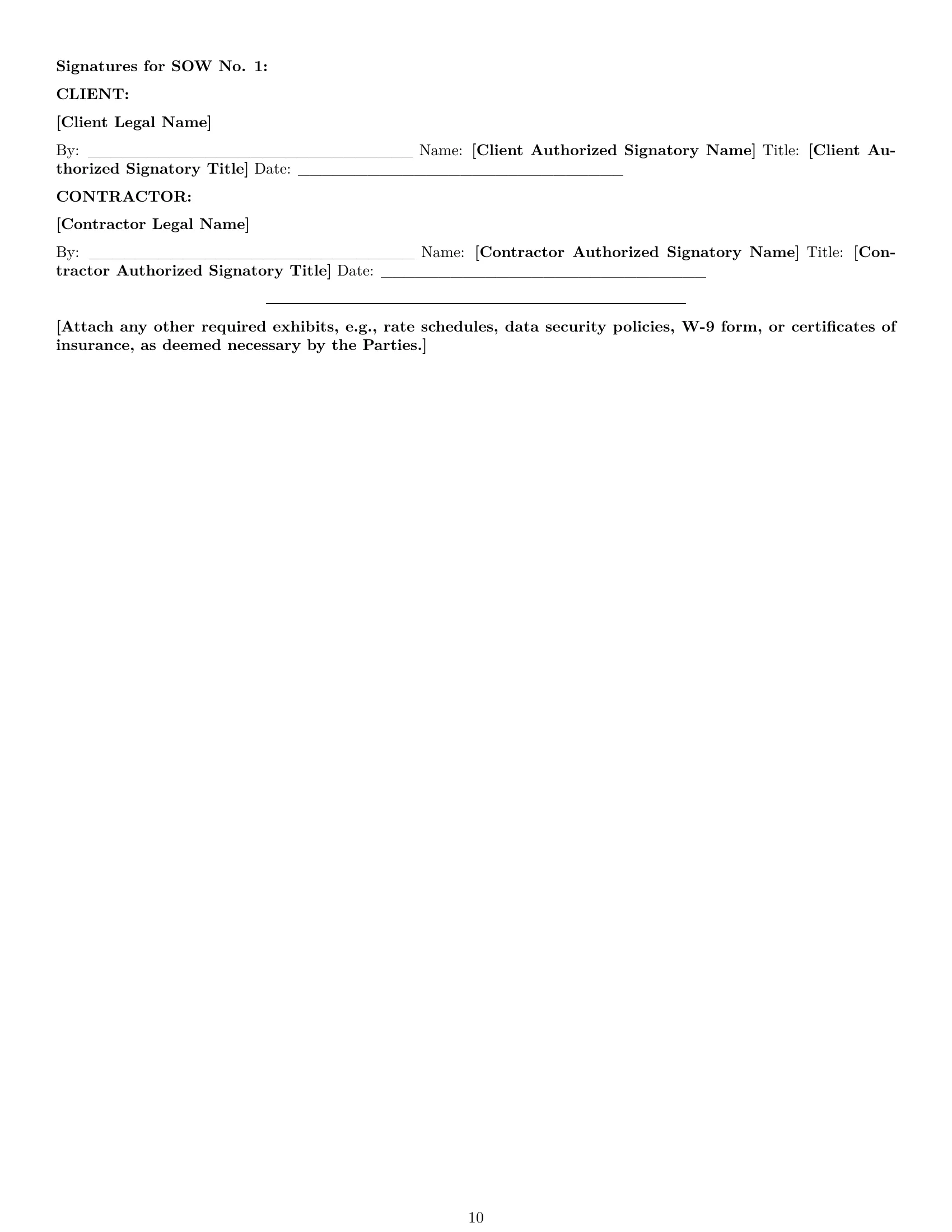 Preview page 10 of Pro Minnesota consulting independent contractor agreement template