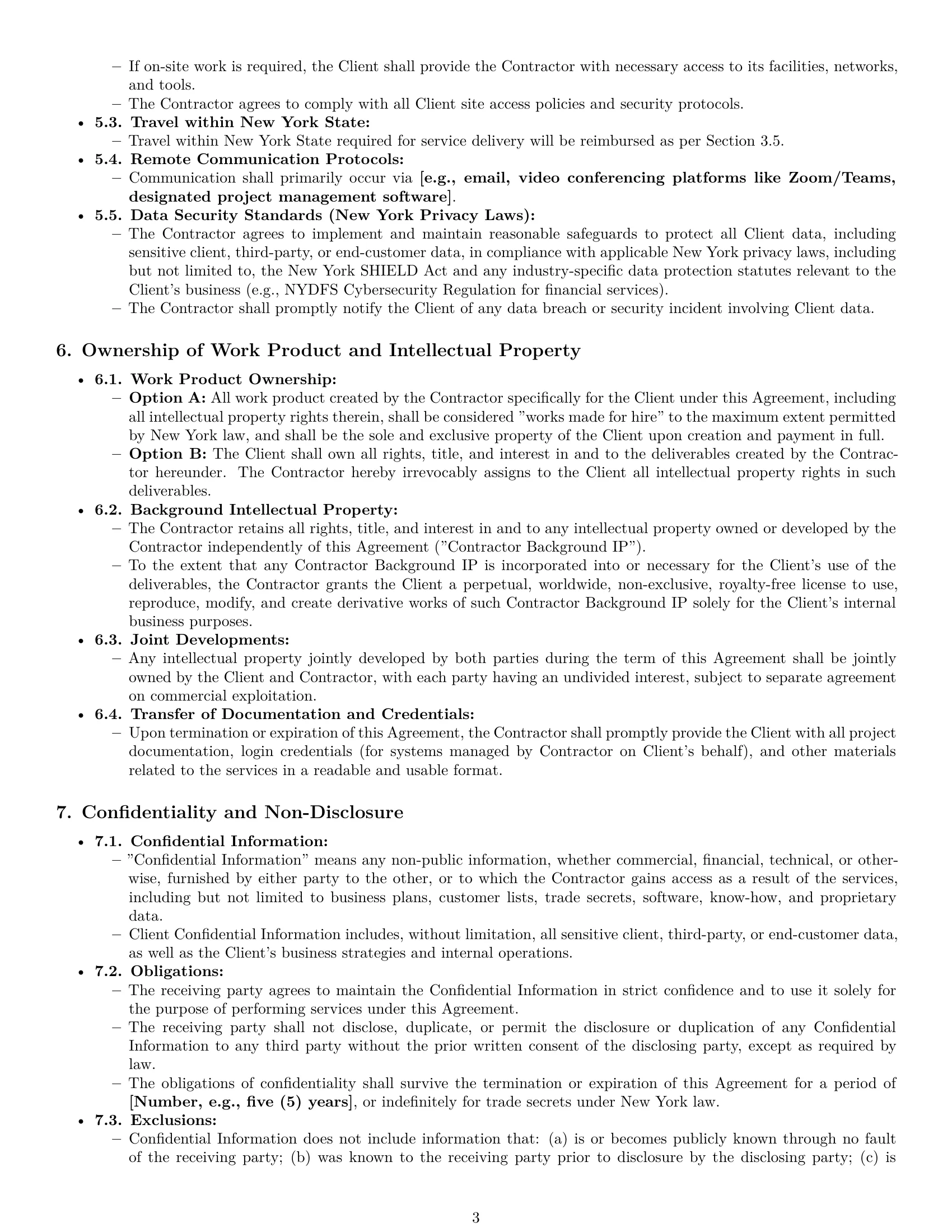 Preview page 3 of Pro New York consulting independent contractor agreement template