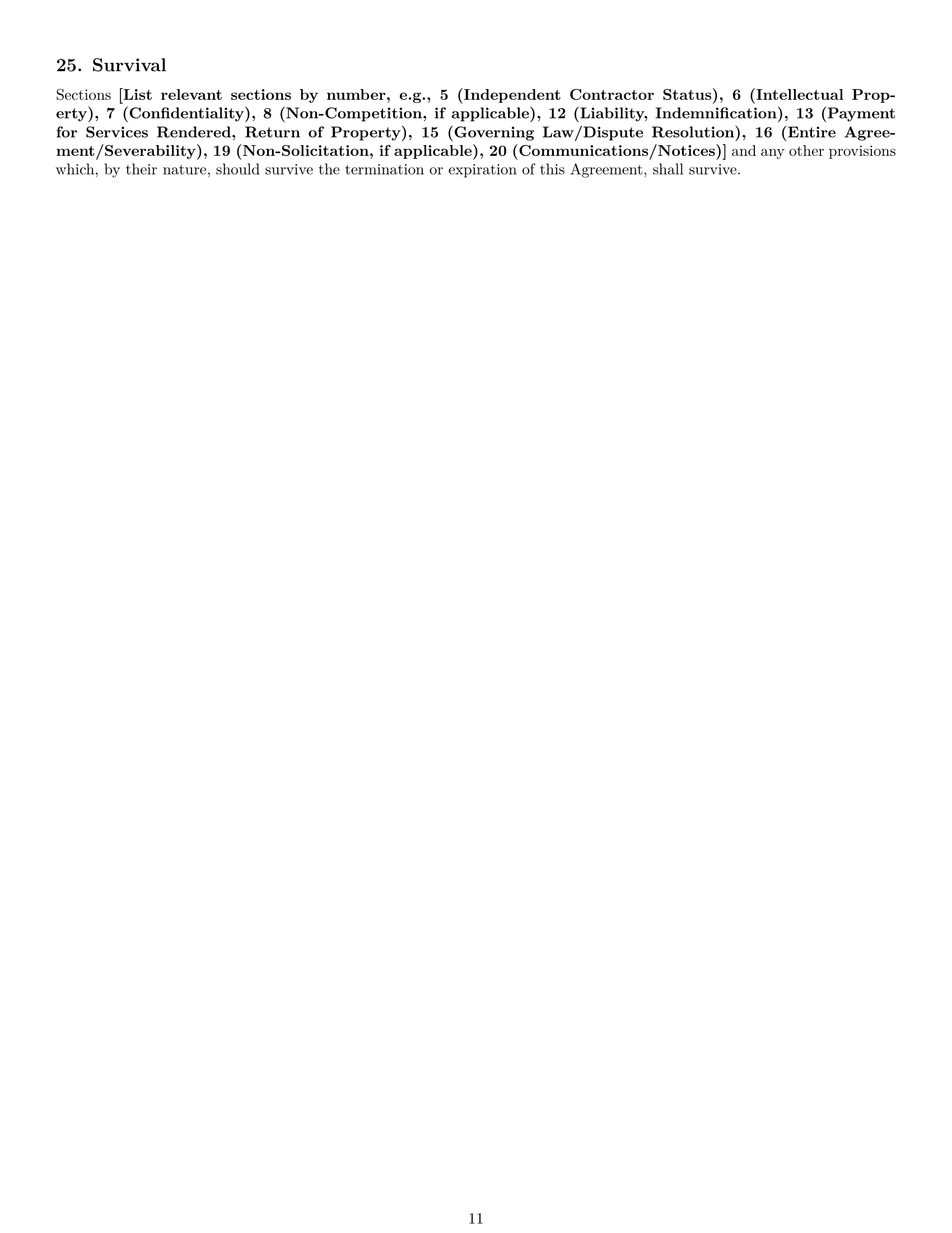 Preview page 11 of Pro North Carolina consulting independent contractor agreement template