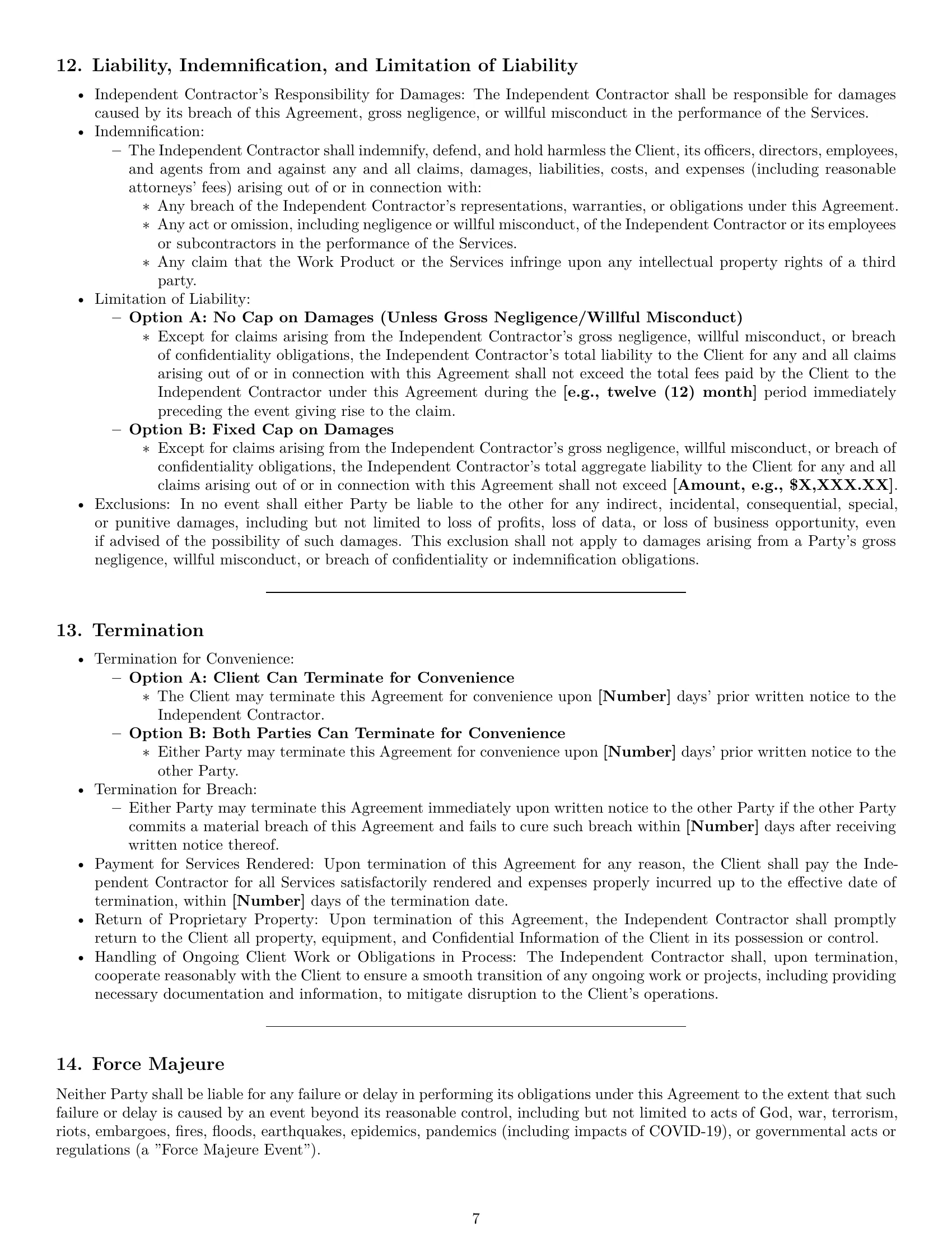 Preview page 7 of Pro North Carolina consulting independent contractor agreement template