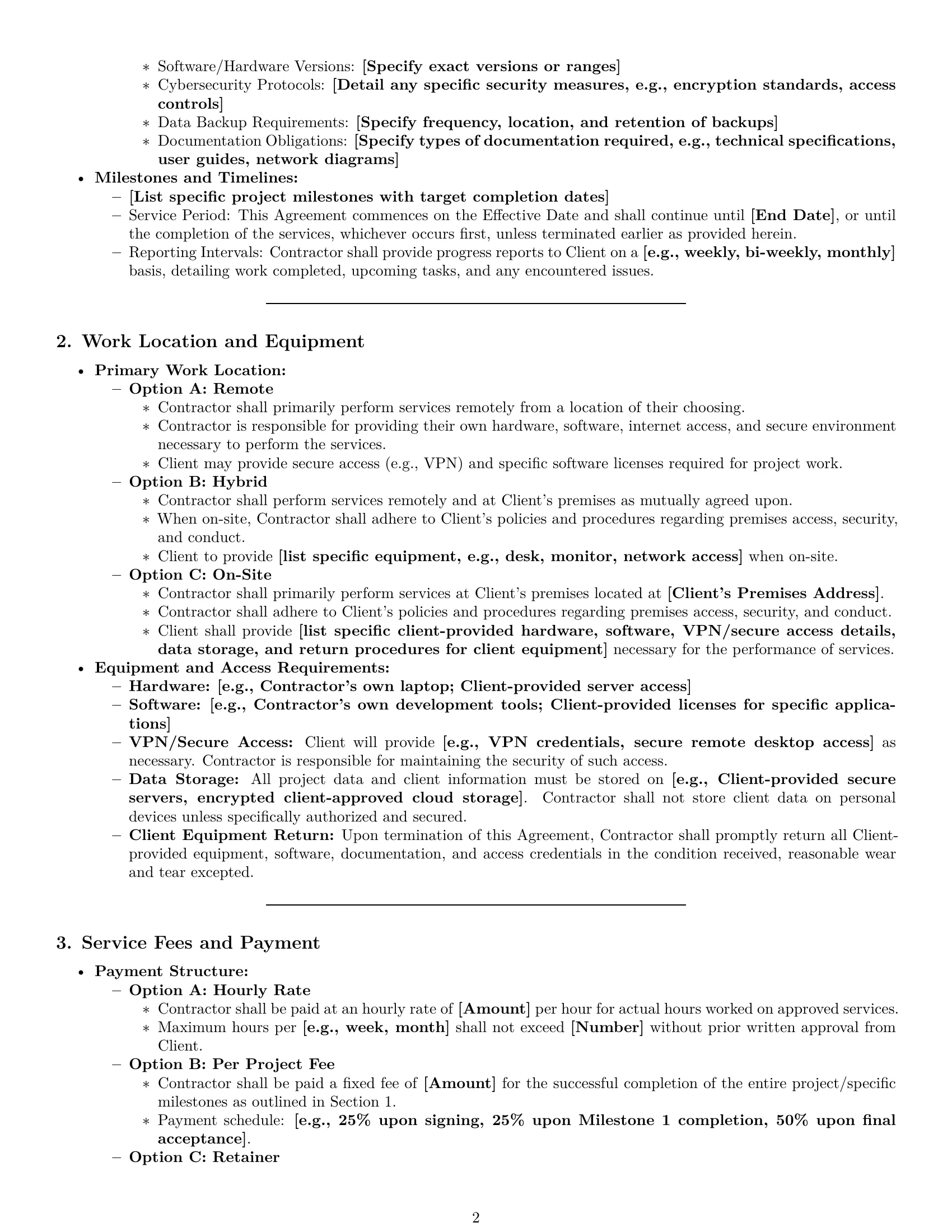 Preview page 2 of Pro Illinois IT independent contractor agreement template