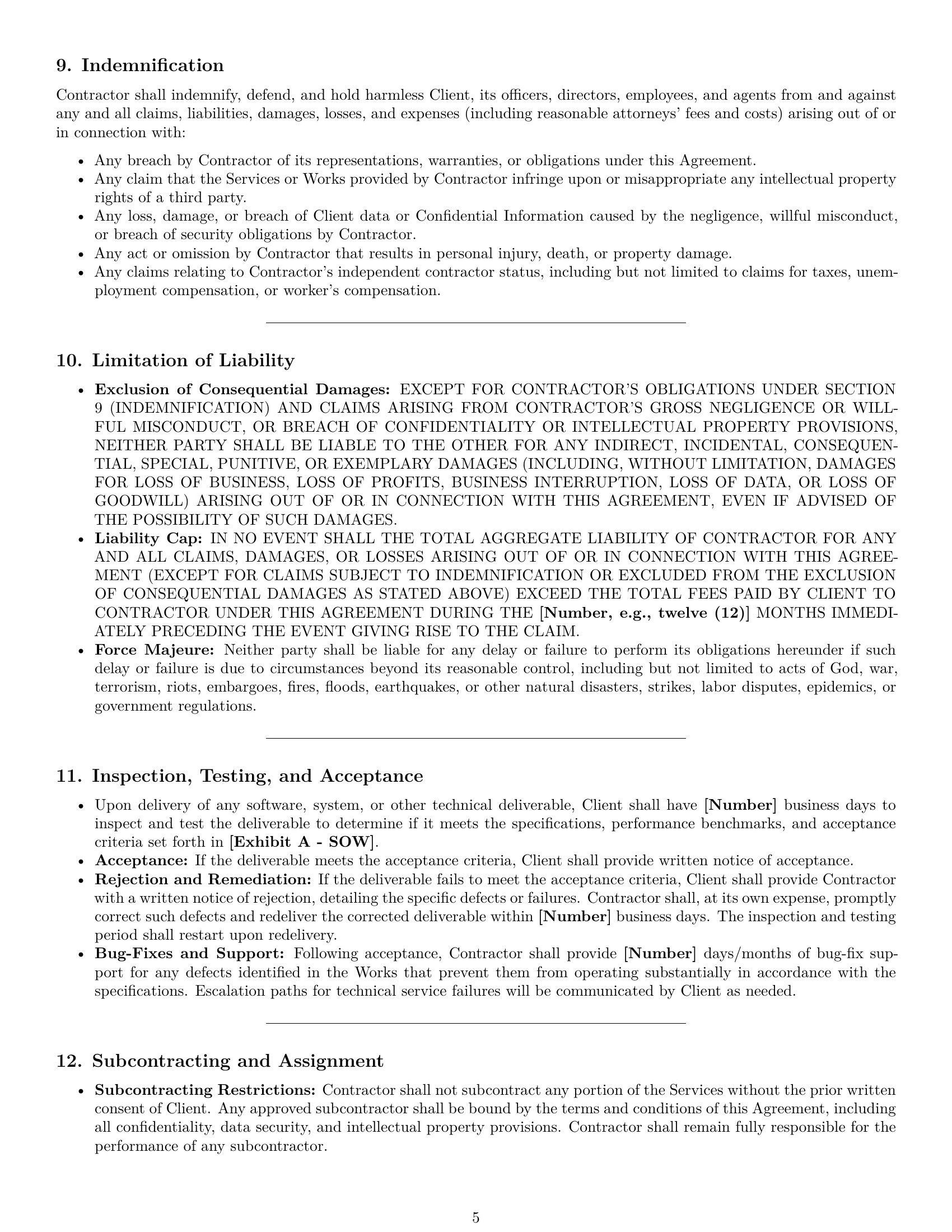 Preview page 5 of Pro Indiana IT independent contractor agreement template