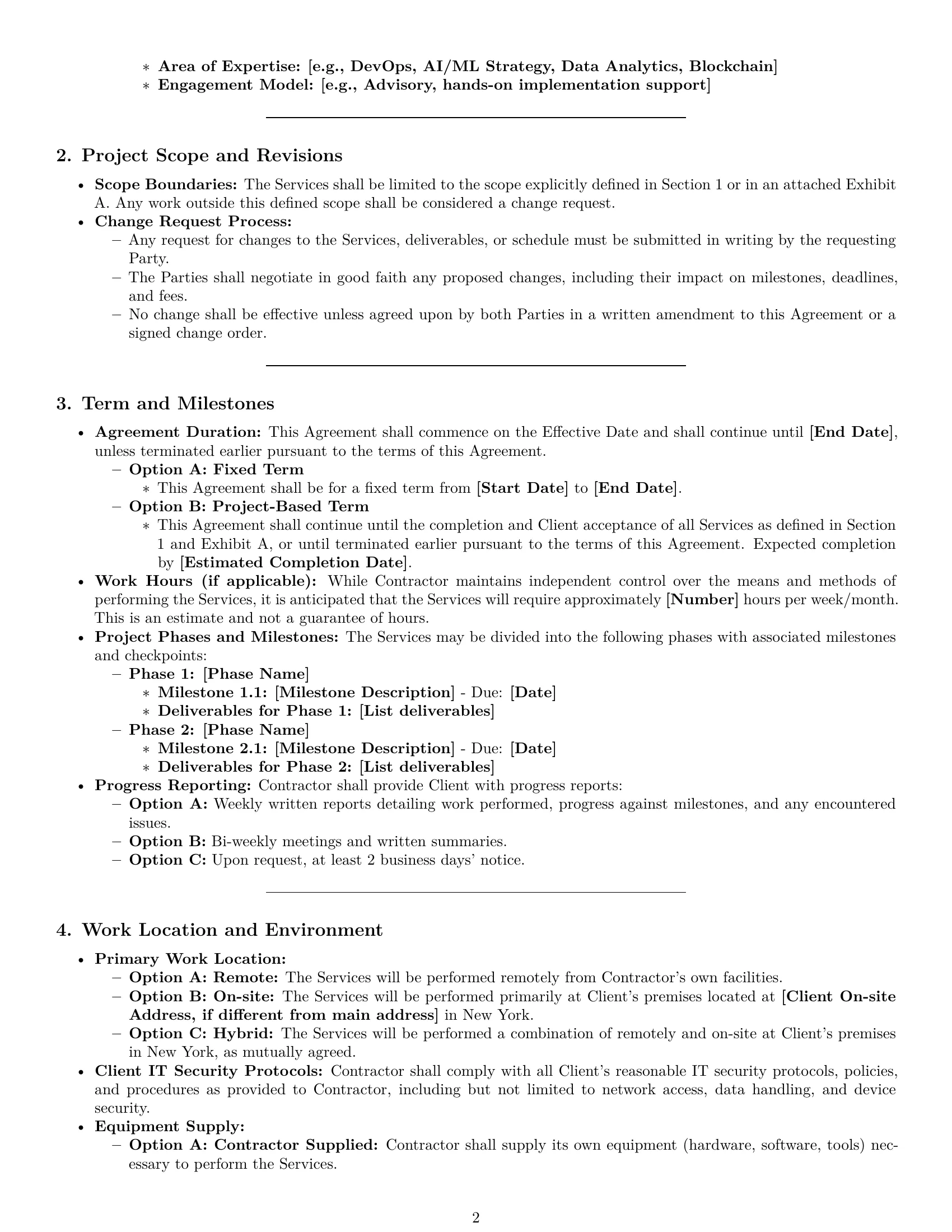 Preview page 2 of Pro New York IT independent contractor agreement template