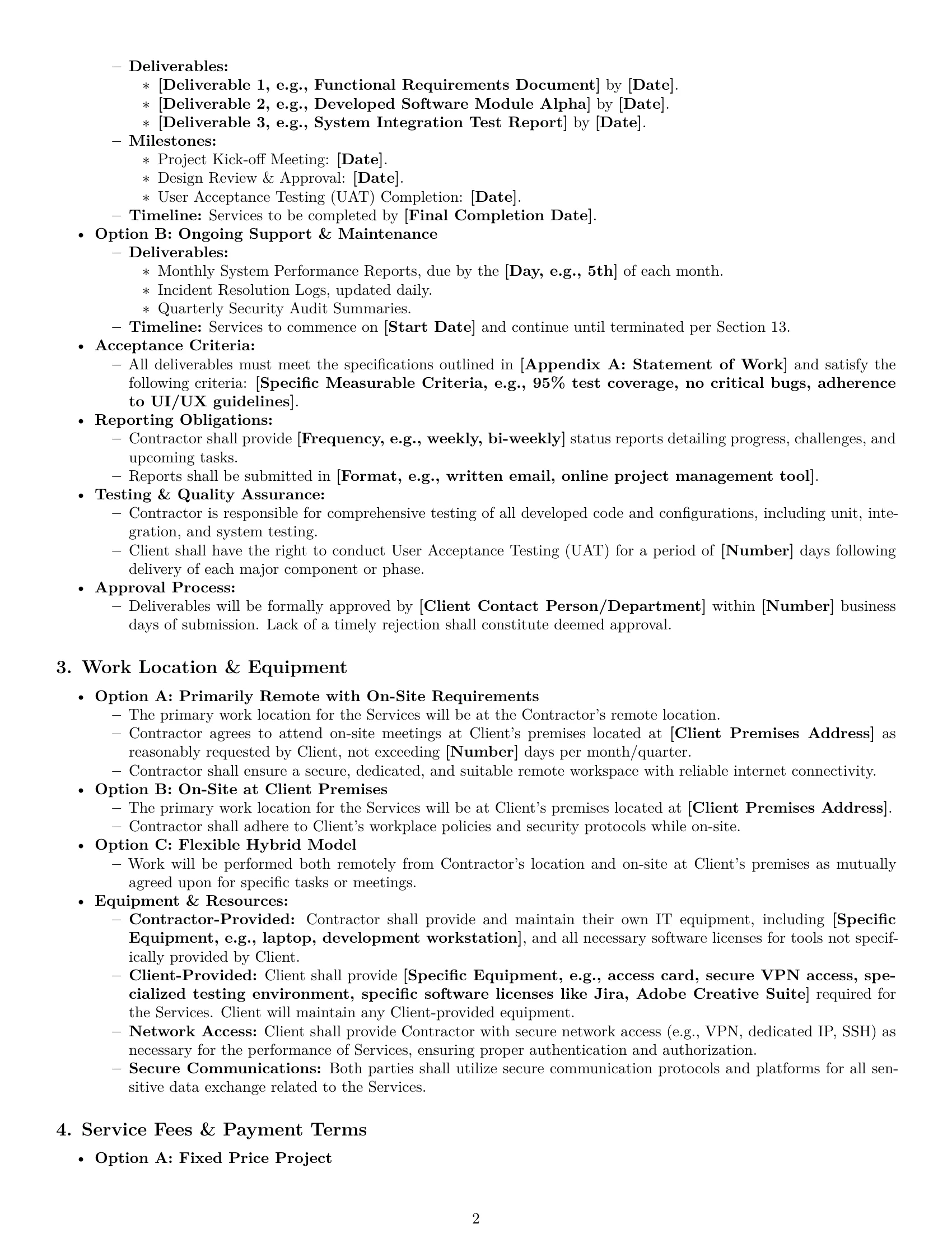 Preview page 2 of Pro South Dakota IT independent contractor agreement template