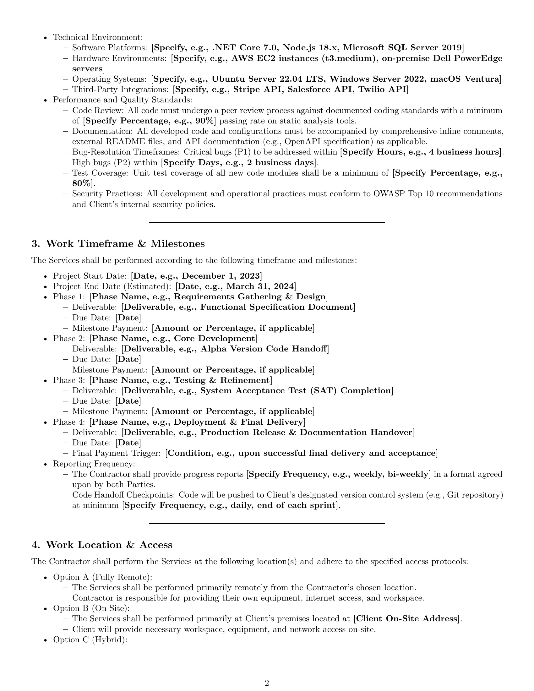 Preview page 2 of Pro Washington IT independent contractor agreement template