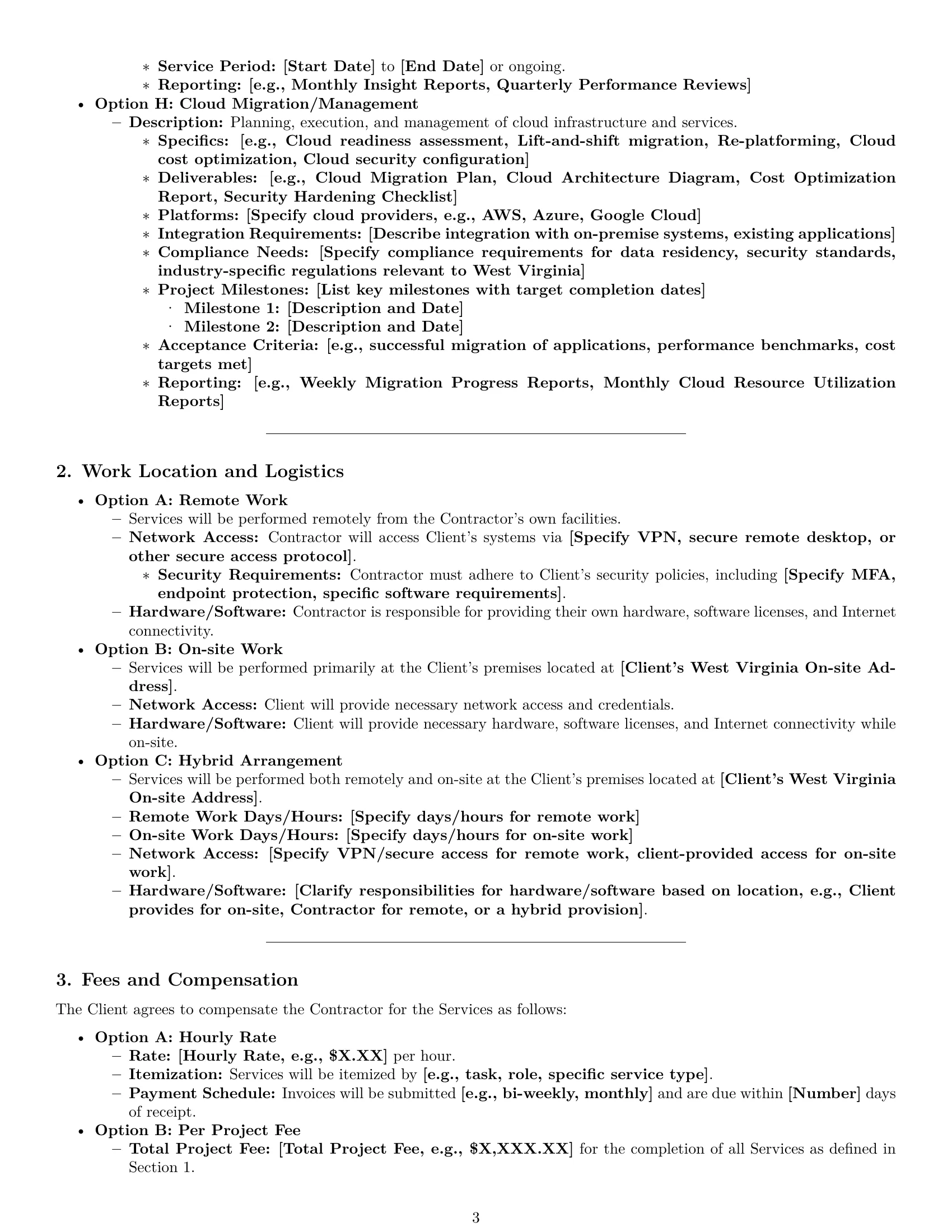 Preview page 3 of Pro West Virginia IT independent contractor agreement template