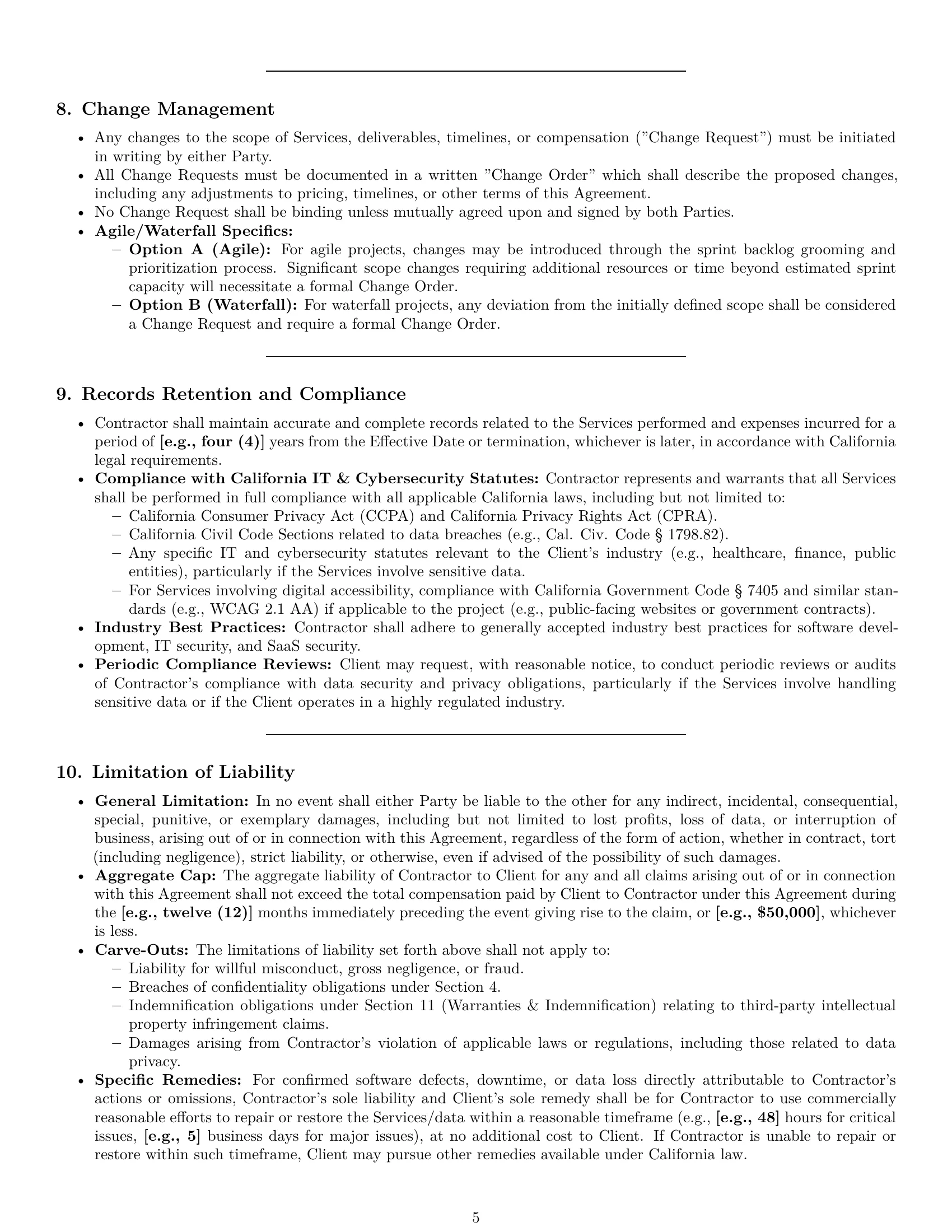 Preview page 5 of Pro California IT independent contractor agreement template