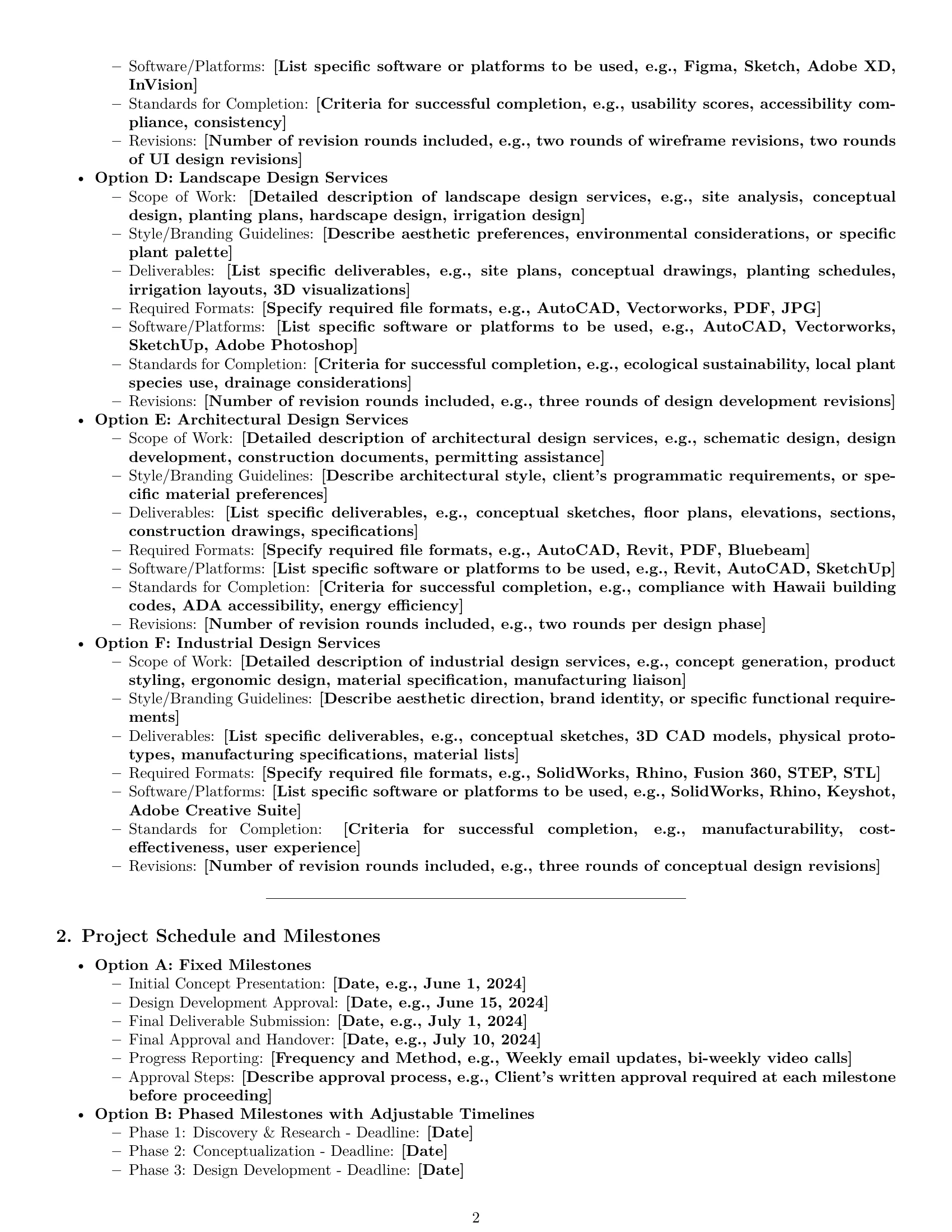 Preview page 2 of Pro Hawaii design independent contractor agreement template