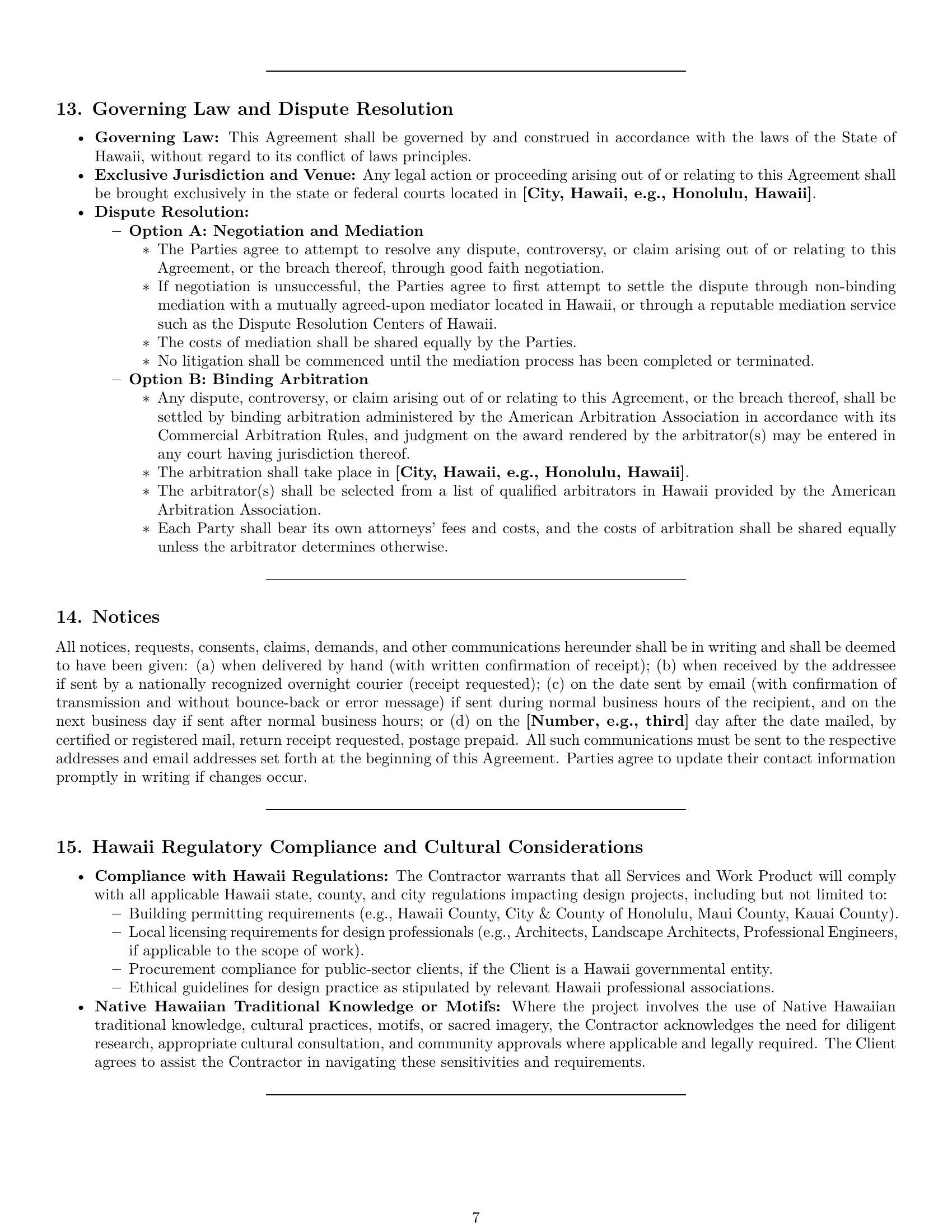 Preview page 7 of Pro Hawaii design independent contractor agreement template
