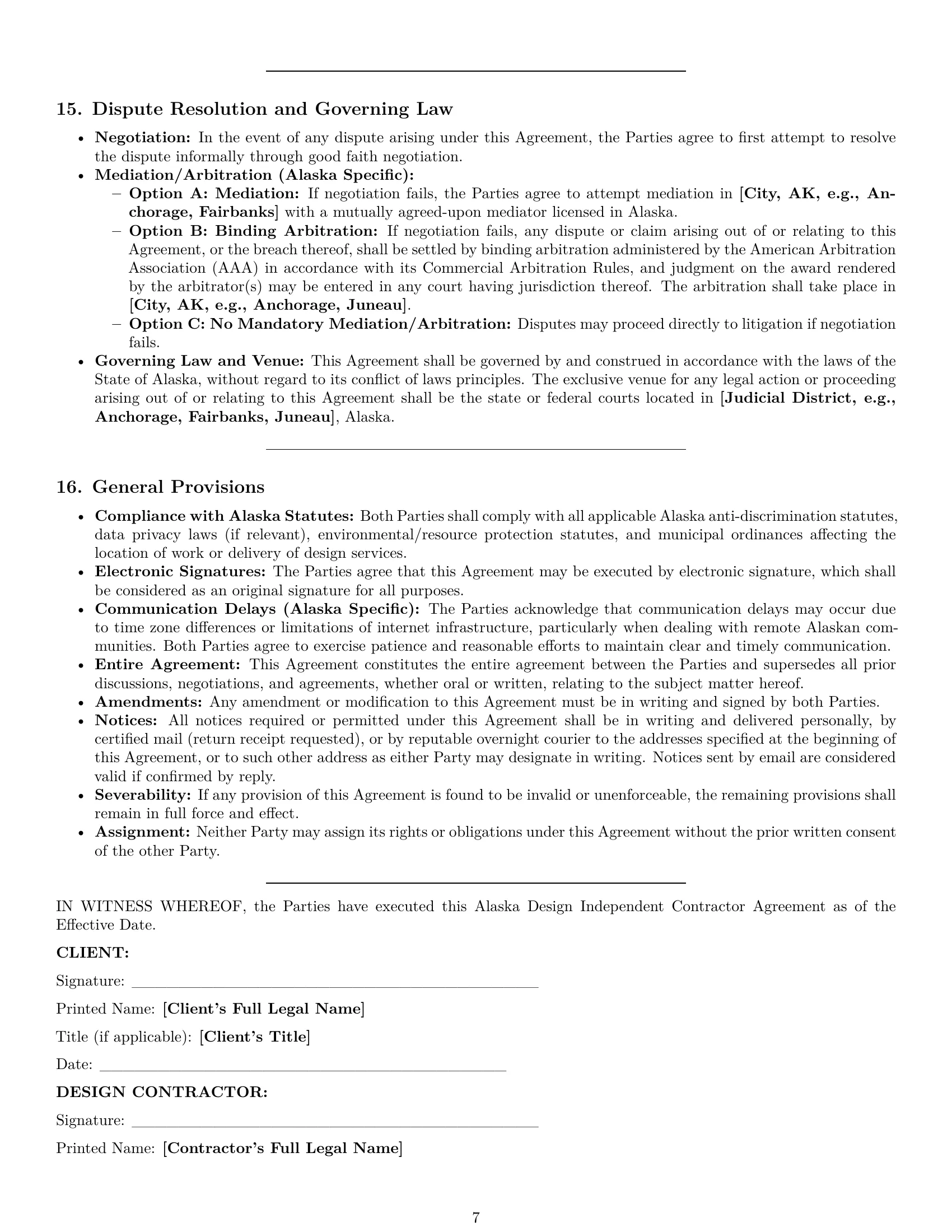 Preview page 7 of Pro Alaska design independent contractor agreement template