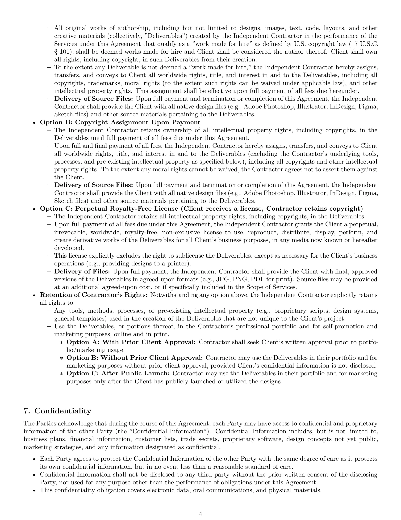 Preview page 4 of Pro New Hampshire design independent contractor agreement template