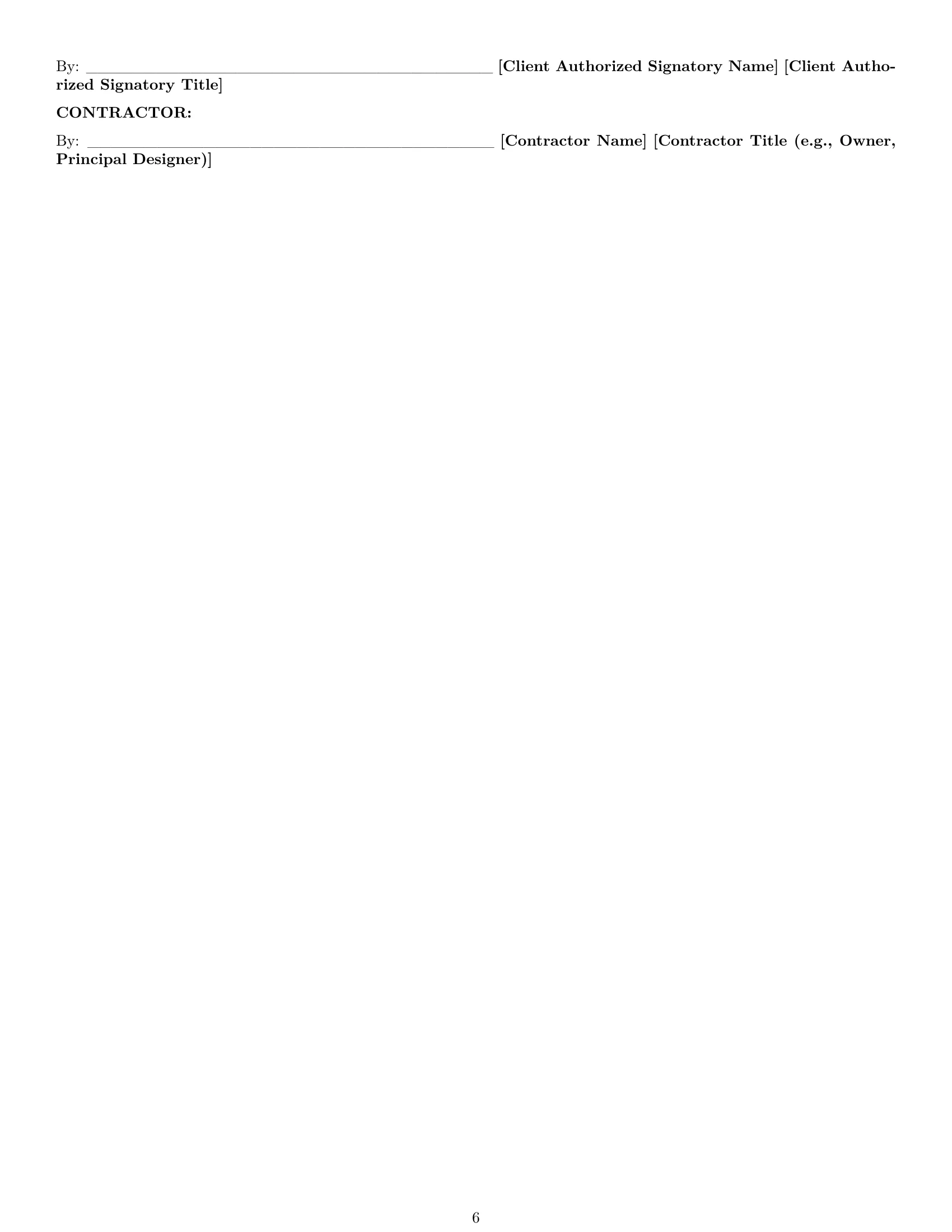 Preview page 6 of Pro New Jersey design independent contractor agreement template