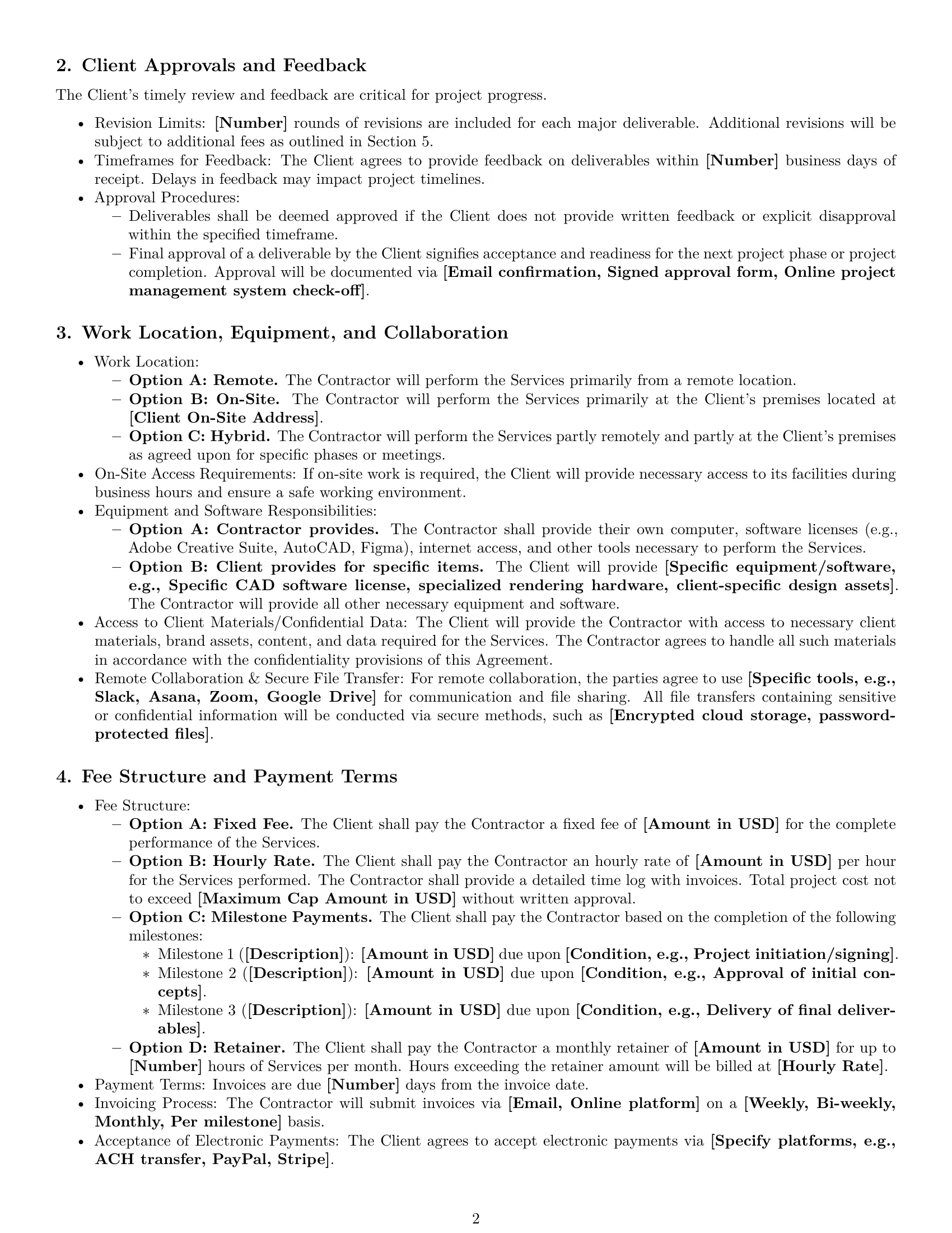 Preview page 2 of Pro Oklahoma design independent contractor agreement template