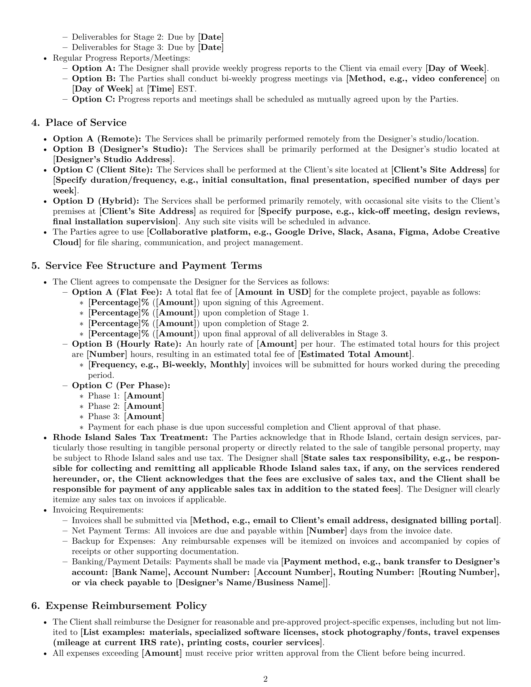 Preview page 2 of Pro Rhode Island design independent contractor agreement template