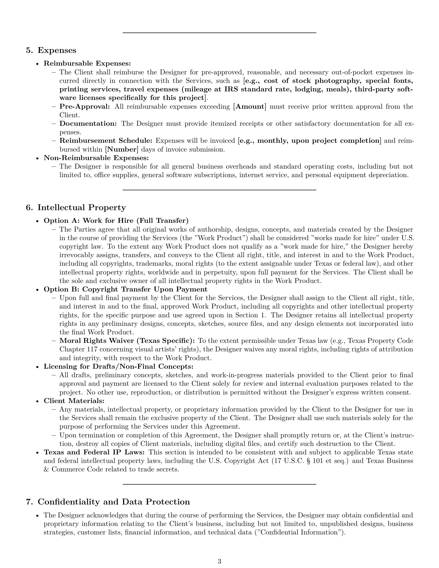 Preview page 3 of Pro Texas design independent contractor agreement template