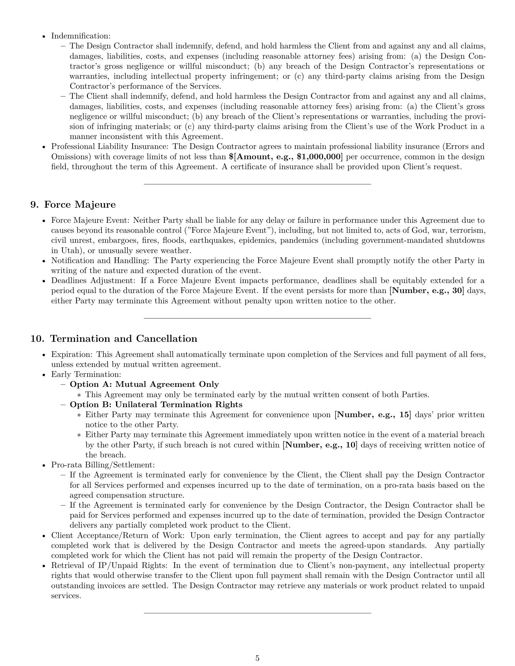 Preview page 5 of Pro Utah design independent contractor agreement template