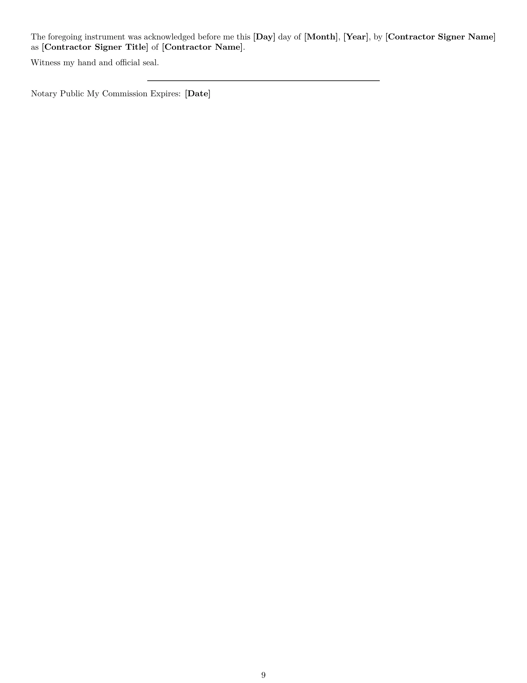Preview page 9 of Pro West Virginia design independent contractor agreement template
