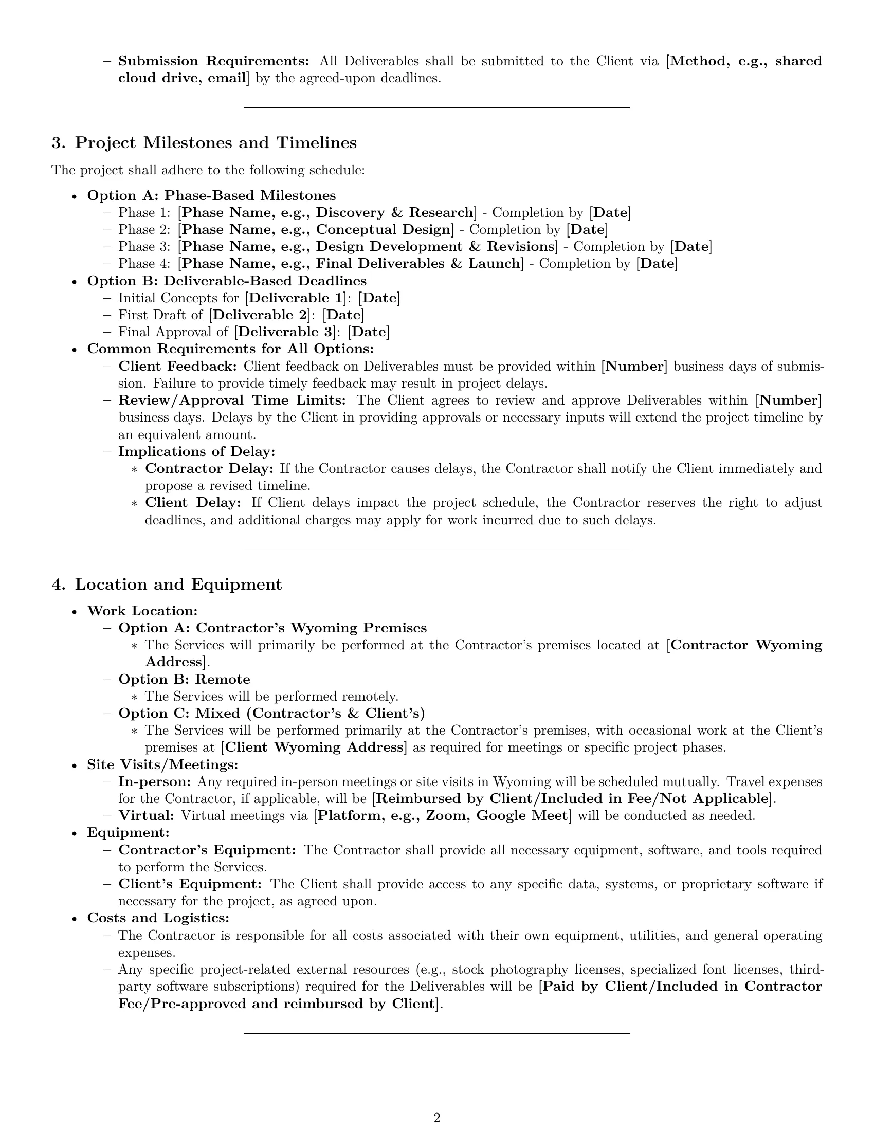 Preview page 2 of Pro Wyoming design independent contractor agreement template