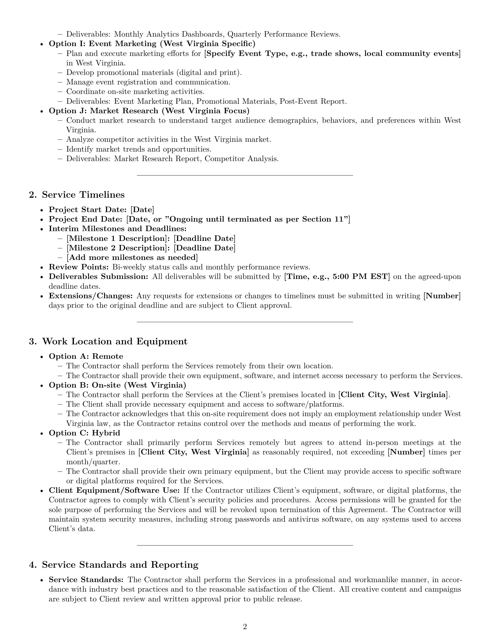 Preview page 2 of Pro West Virginia marketing independent contractor agreement template