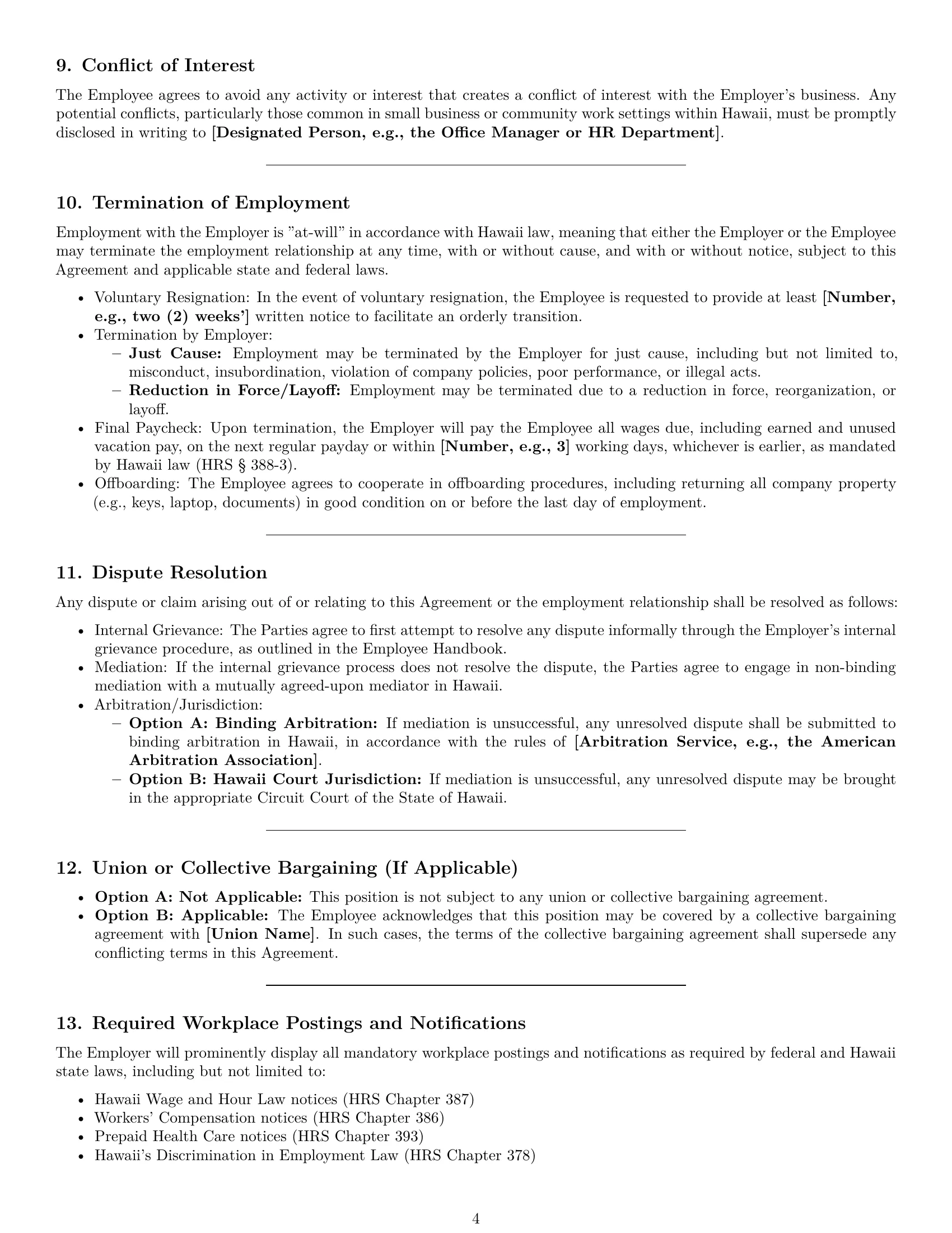 Preview page 4 of Pro Hawaii office assistant employment contract template