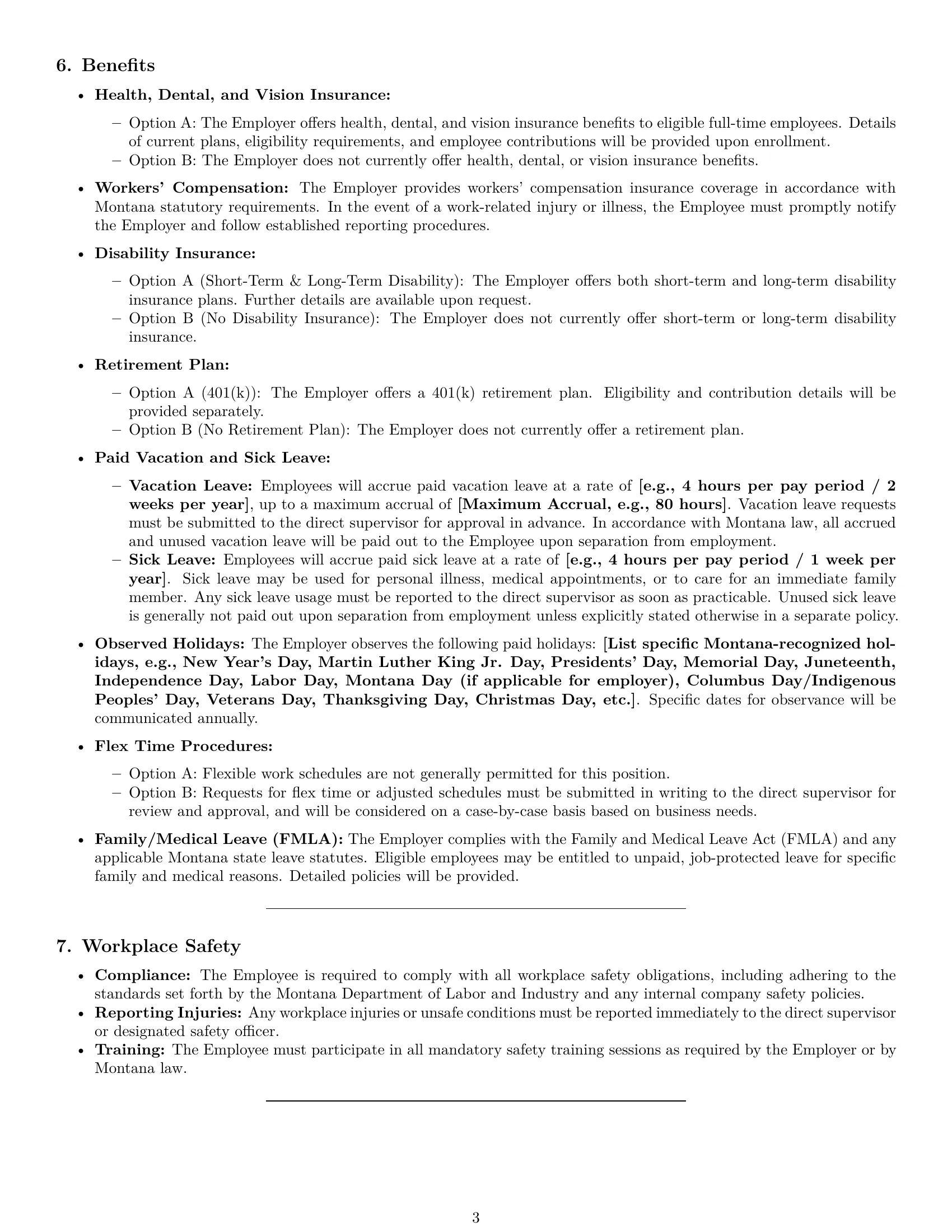 Preview page 3 of Pro Montana office assistant employment contract template