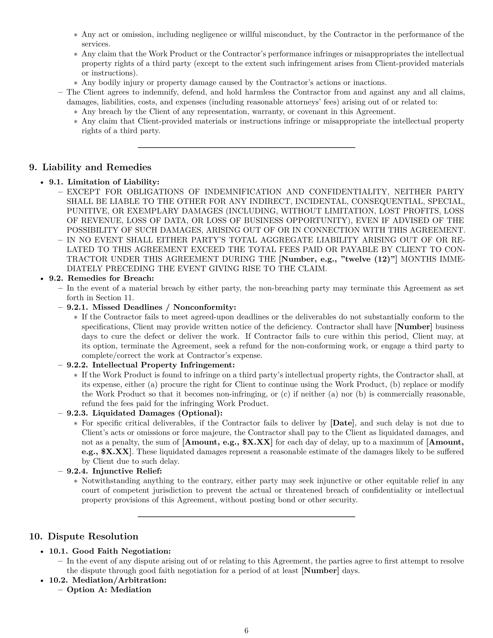Preview page 6 of Pro Minnesota creative independent contractor agreement template
