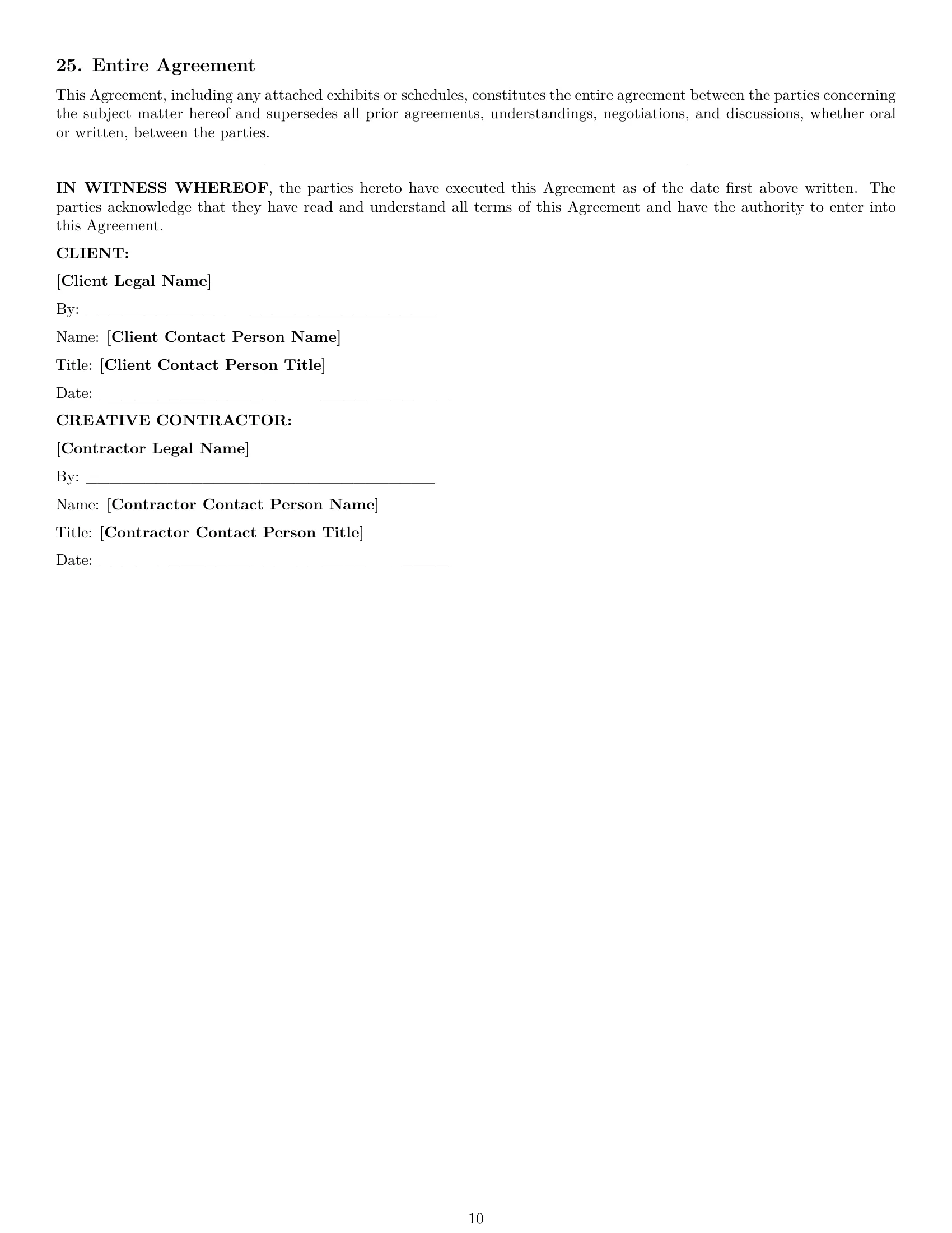 Preview page 10 of Pro North Dakota creative independent contractor agreement template