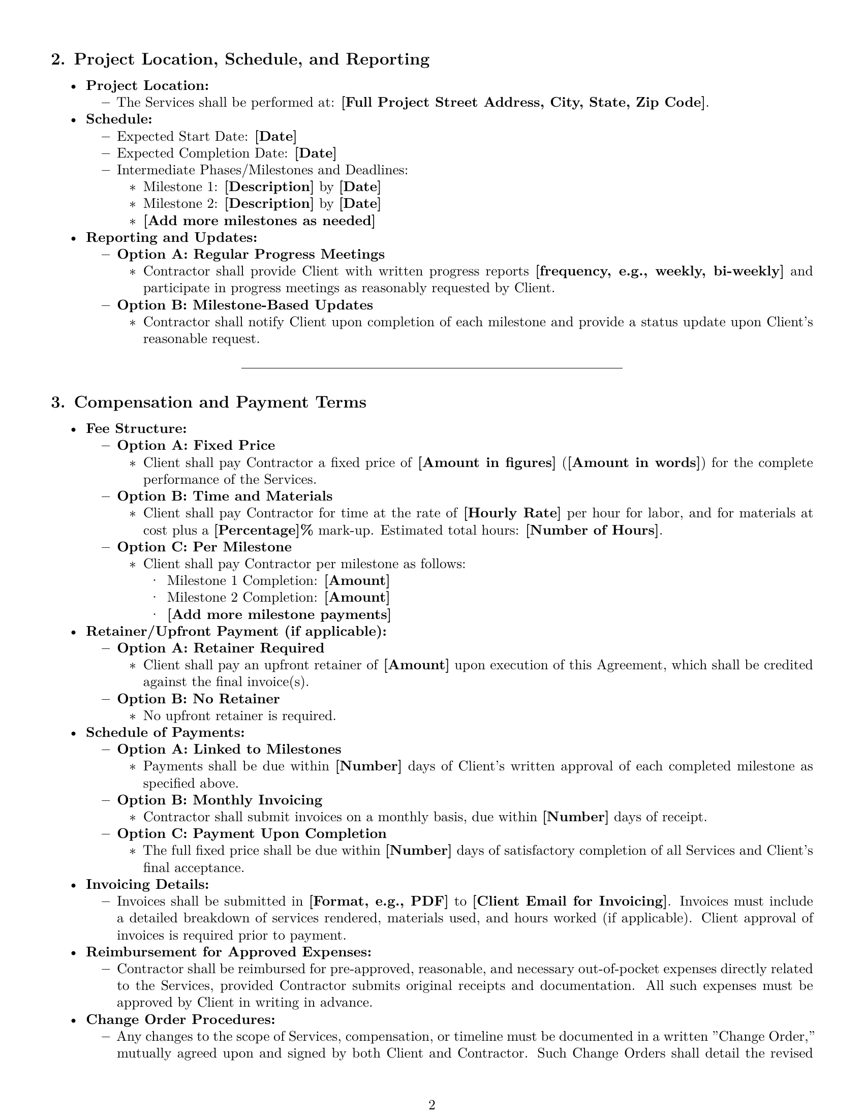 Preview page 2 of Pro Massachusetts construction independent contractor agreement template