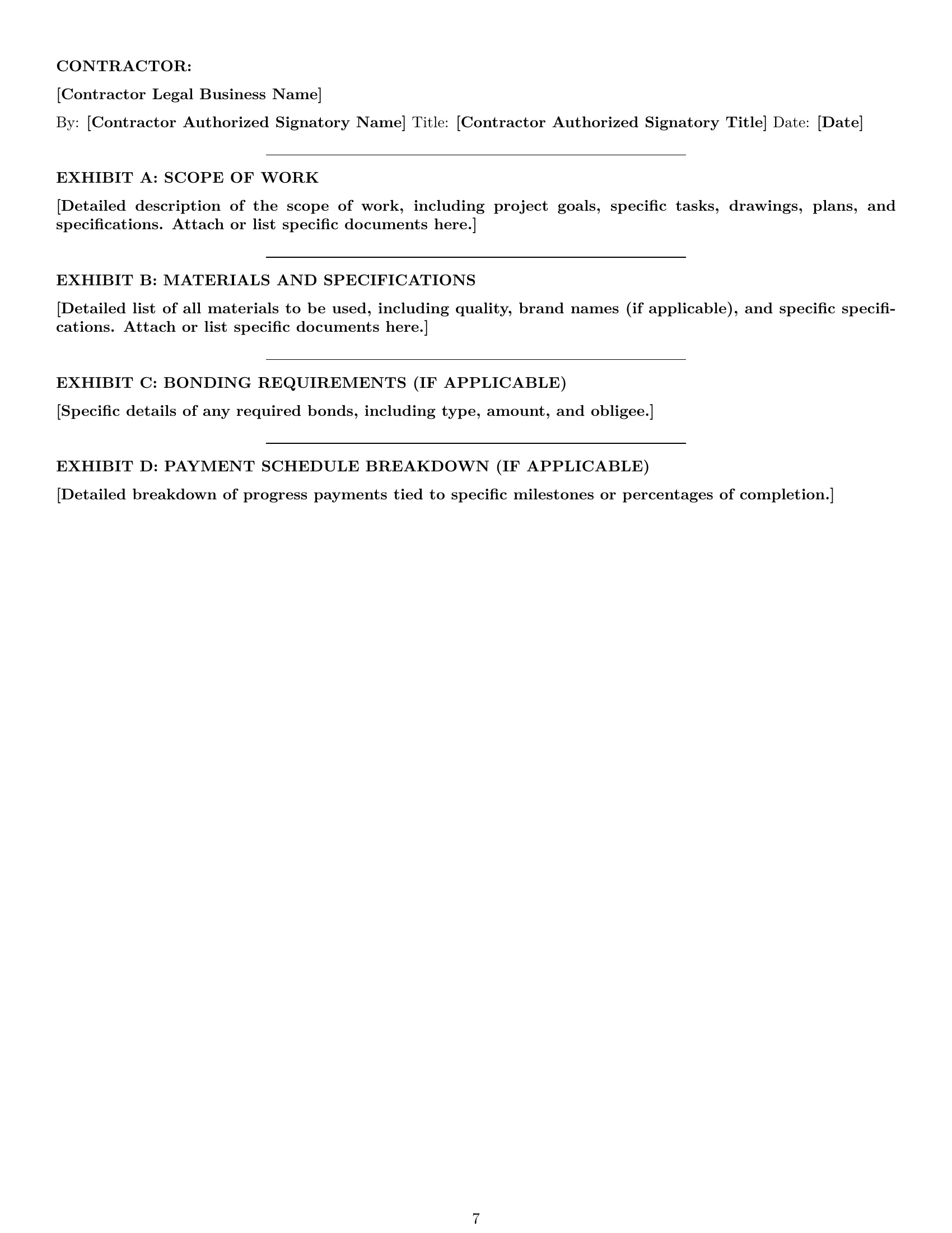 Preview page 7 of Pro South Dakota construction independent contractor agreement template