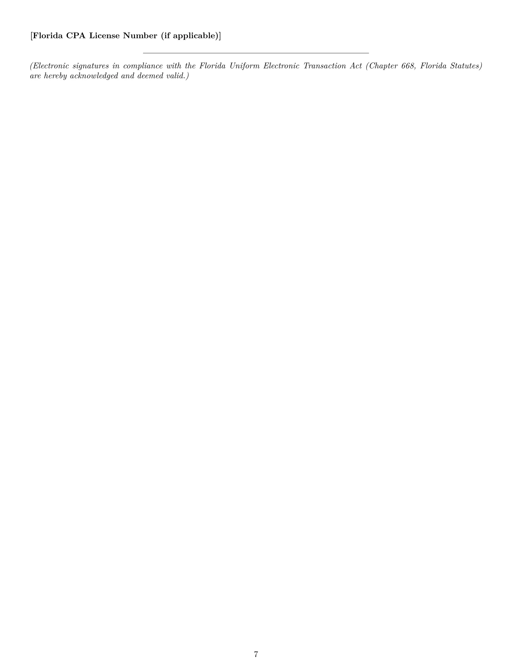 Preview page 7 of Pro Florida accounting independent contractor agreement template