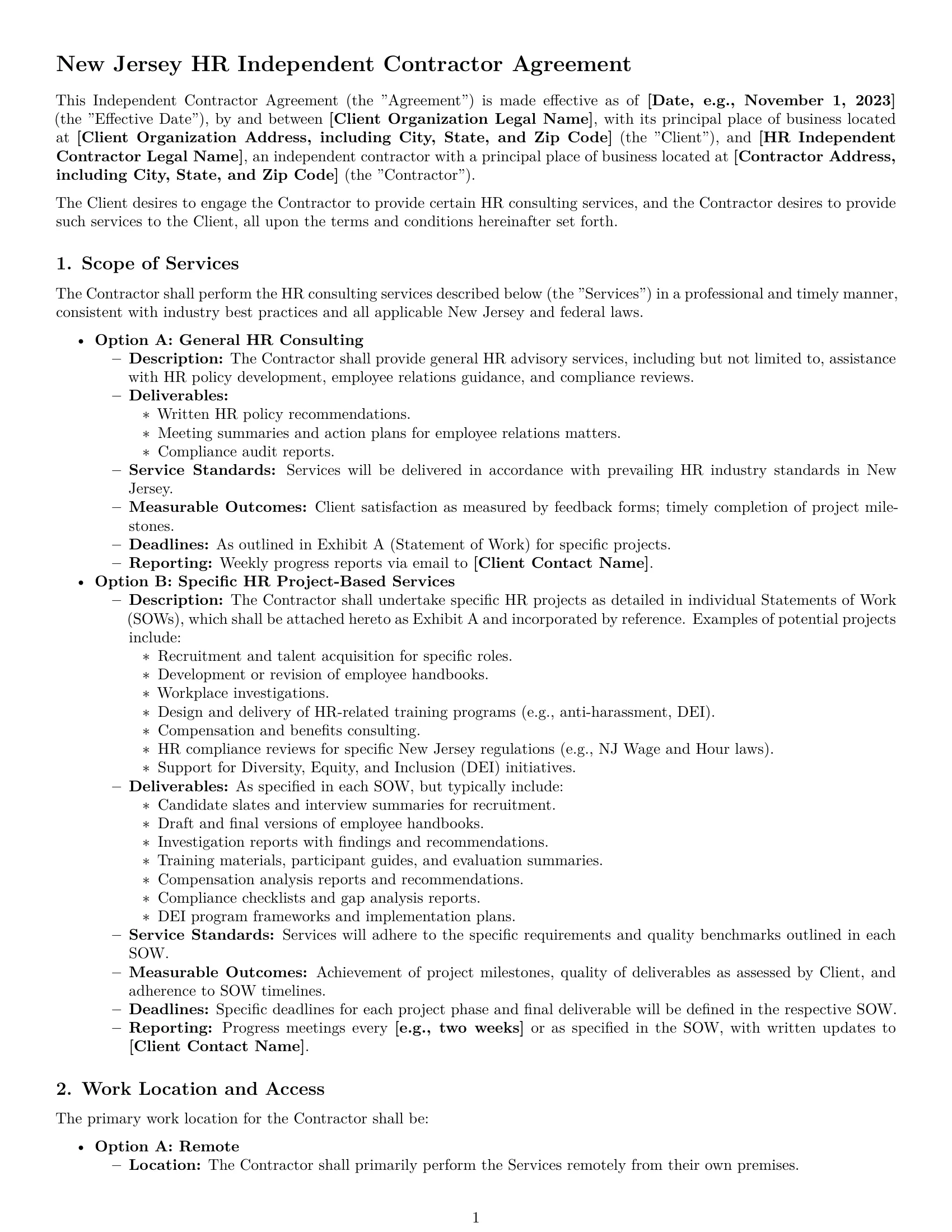 Preview page 1 of Pro New Jersey hr independent contractor agreement template