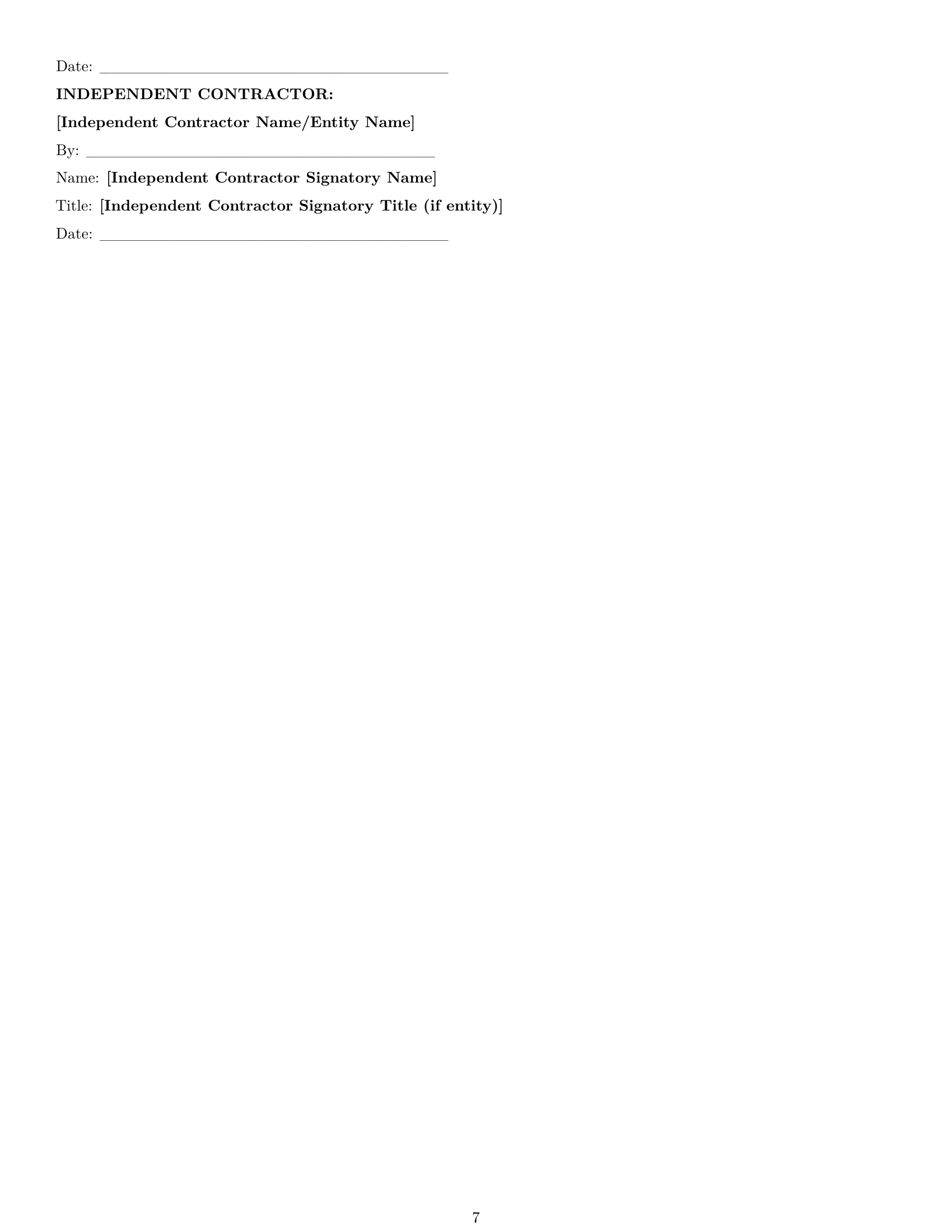 Preview page 7 of Pro Pennsylvania hr independent contractor agreement template
