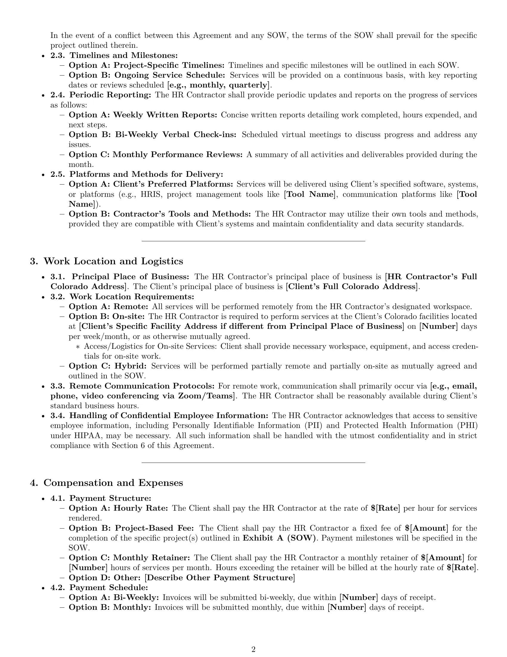 Preview page 2 of Pro Colorado hr independent contractor agreement template