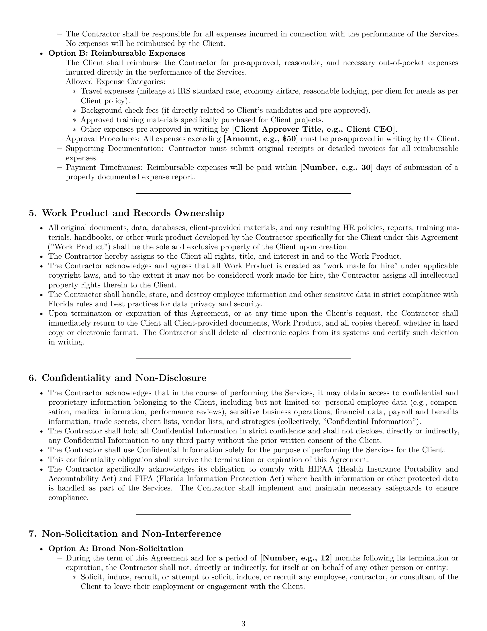 Preview page 3 of Pro Florida hr independent contractor agreement template