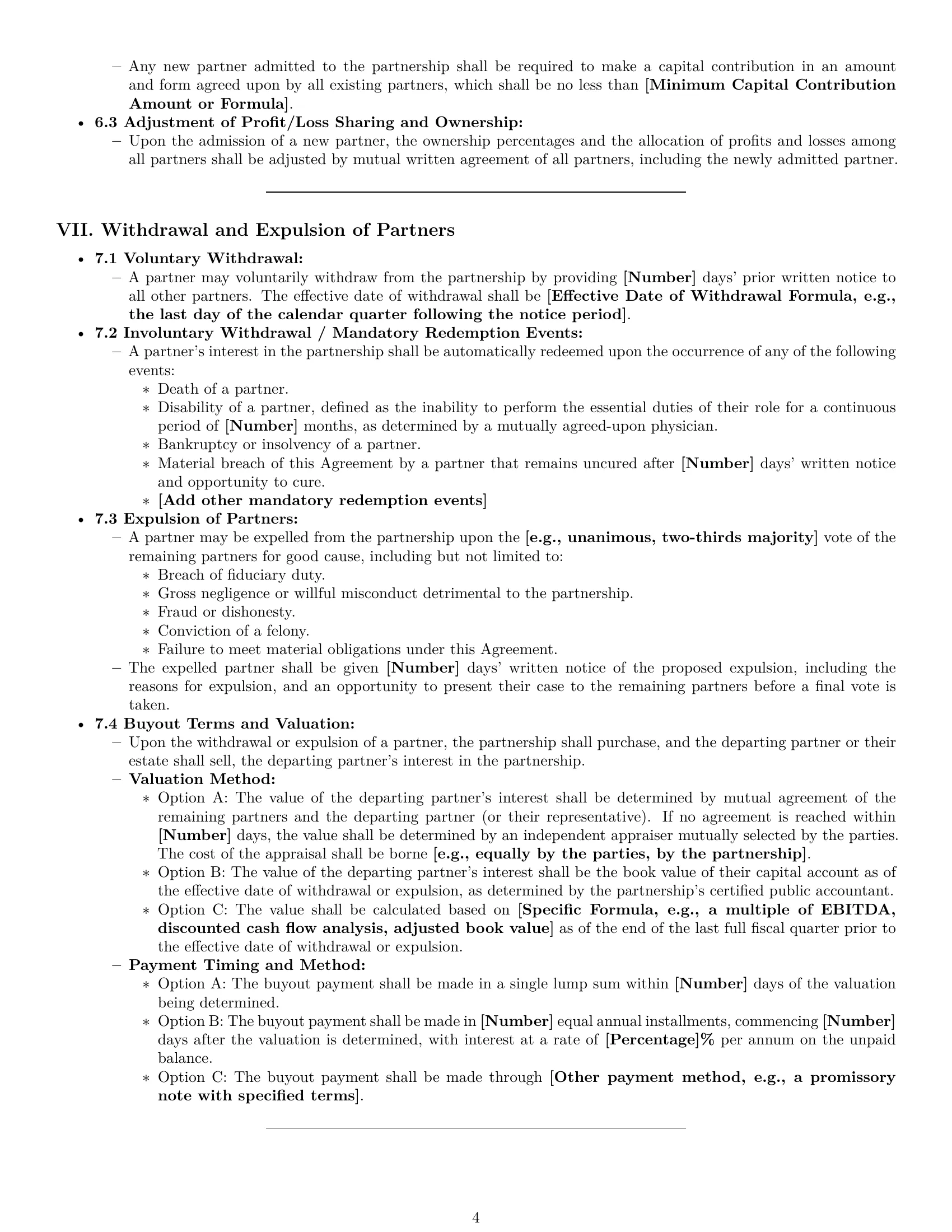 Preview page 4 of Pro Indiana partnership agreement template
